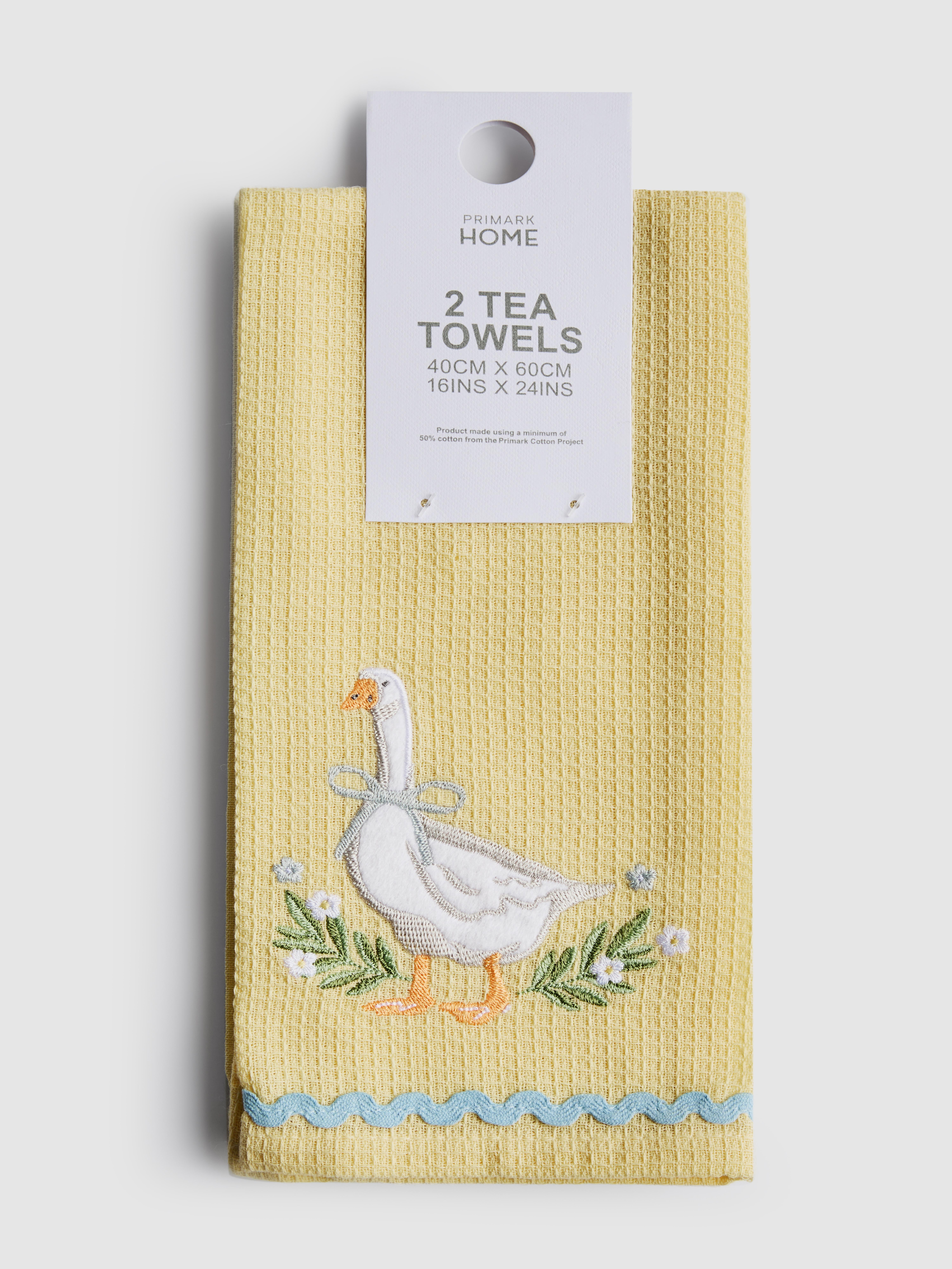 Waffle Texture Easter Goose Tea Towel