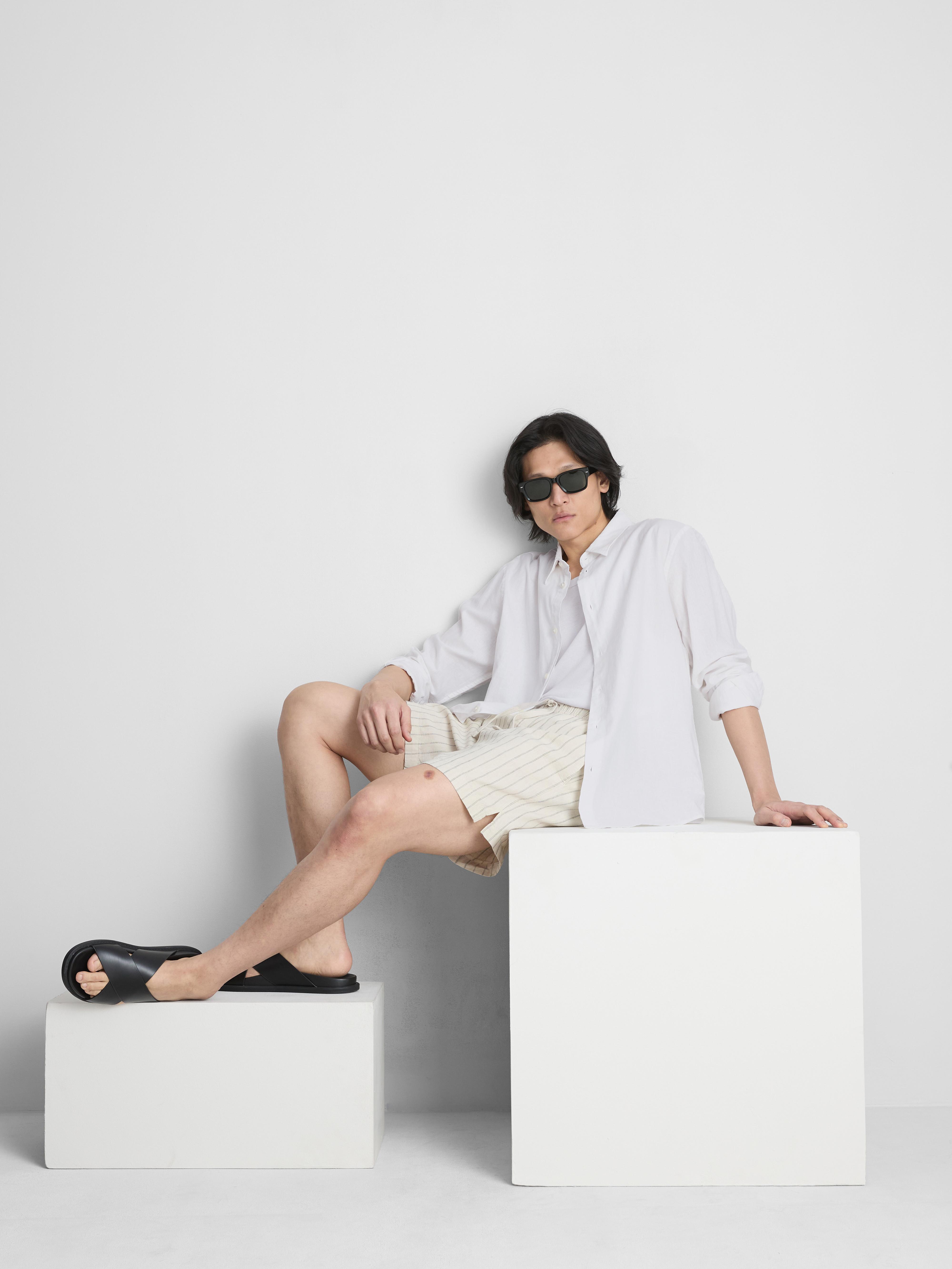 Camisa manga comprida mistura linho