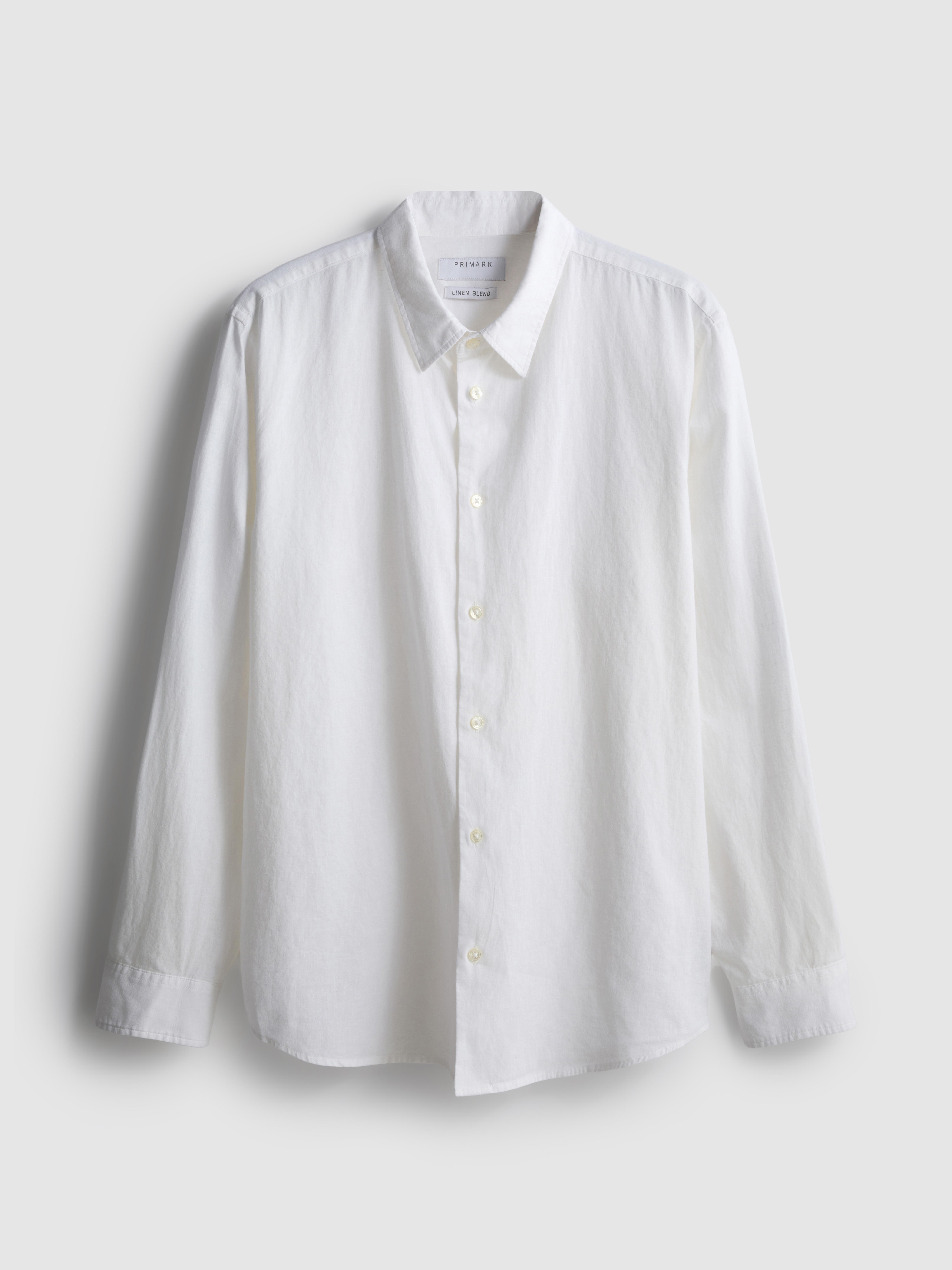 Camisa manga comprida mistura linho