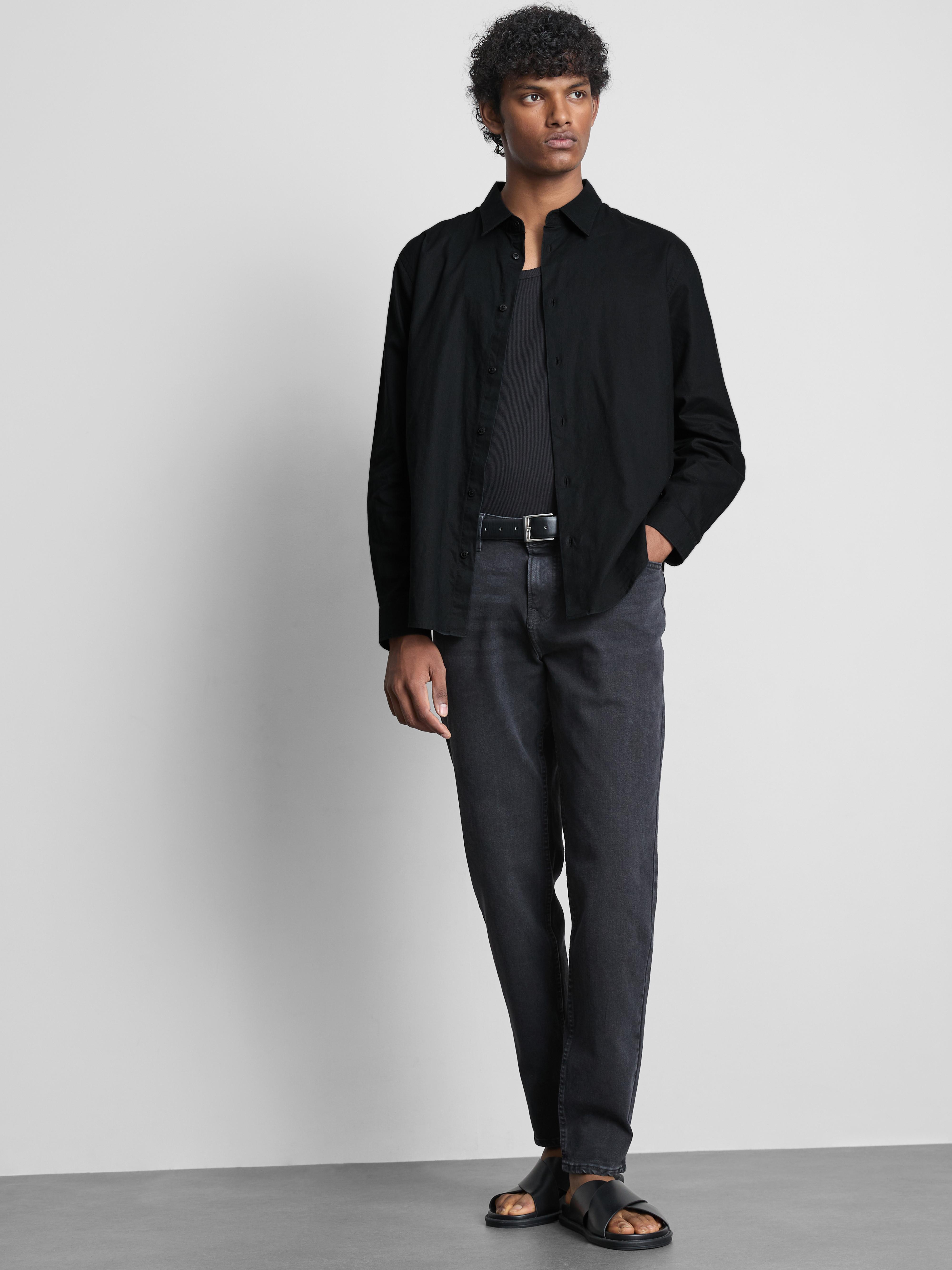 Hosszú ujjú vászonkeverék ing