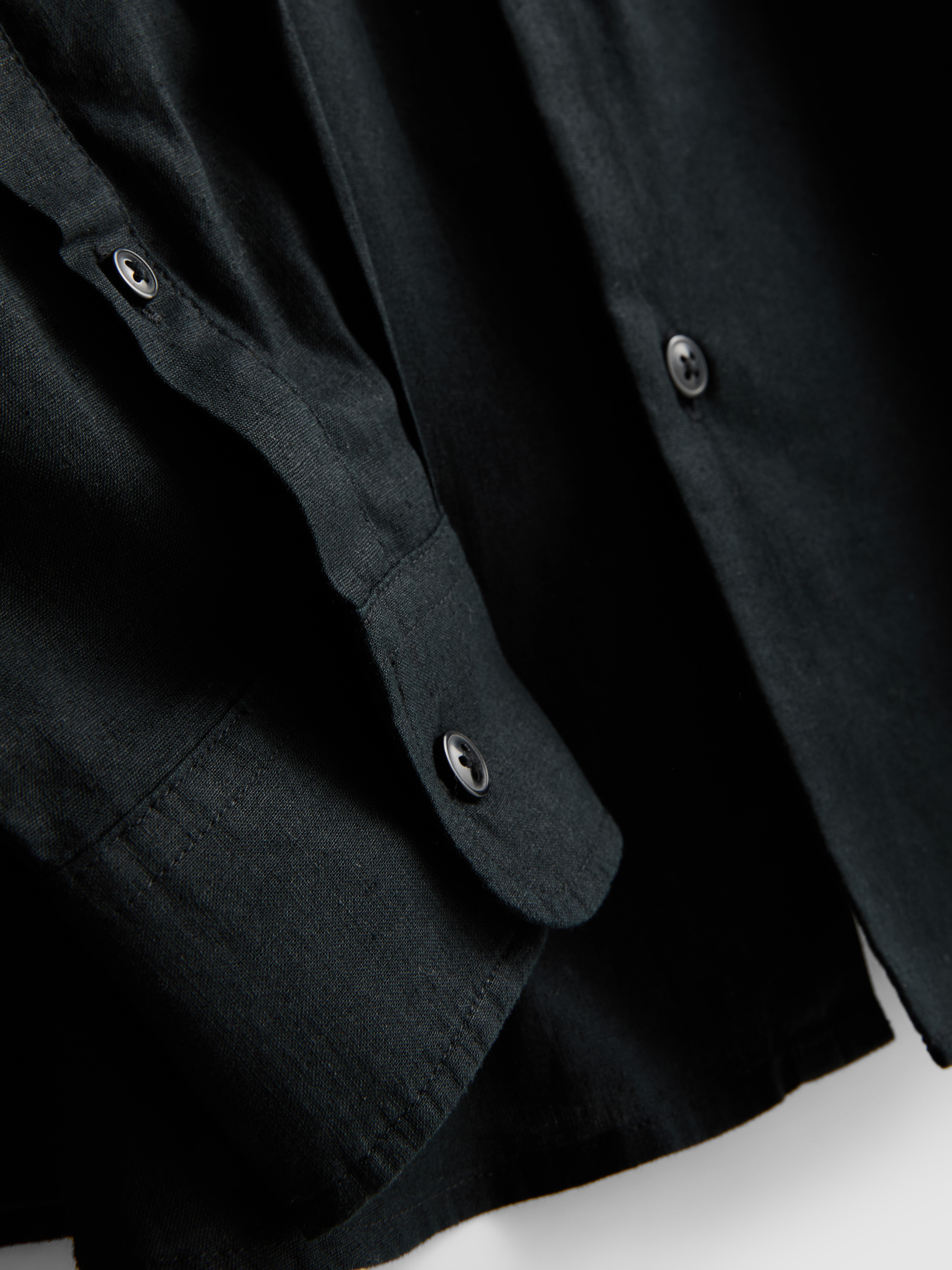 Hosszú ujjú vászonkeverék ing