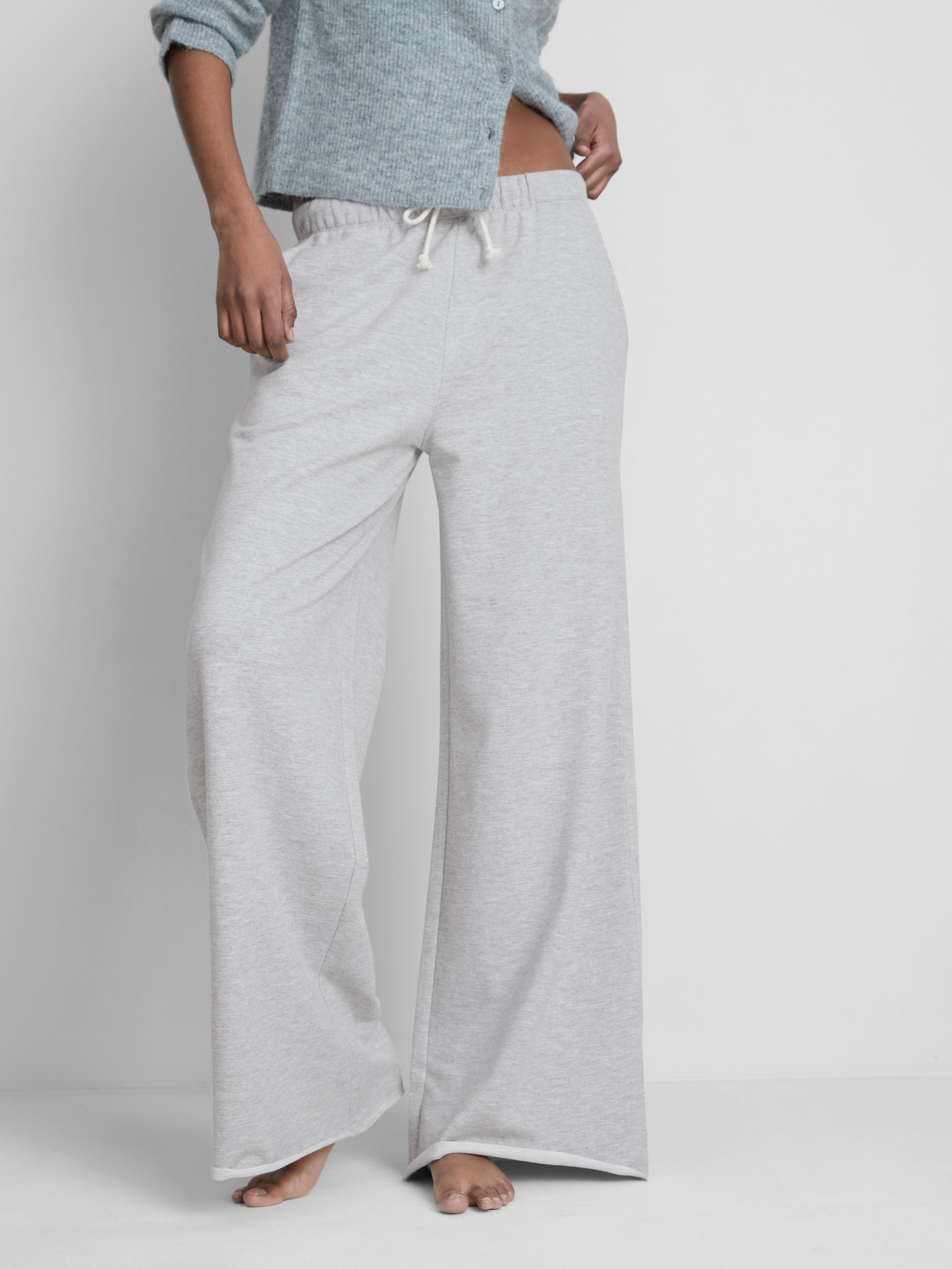 Cosy Wide Leg Cotton Blend Joggers
