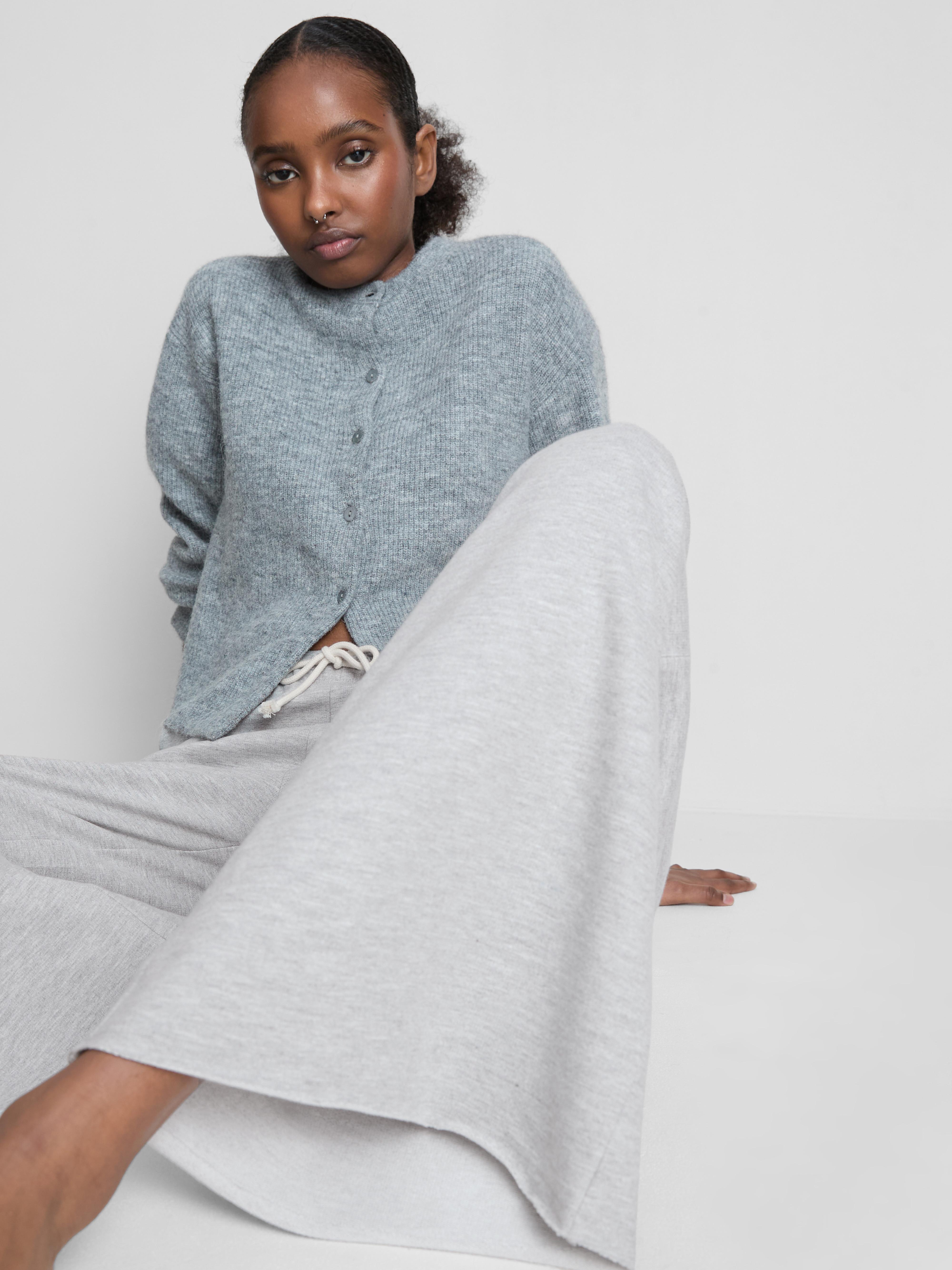 Cosy Wide Leg Cotton Blend Joggers