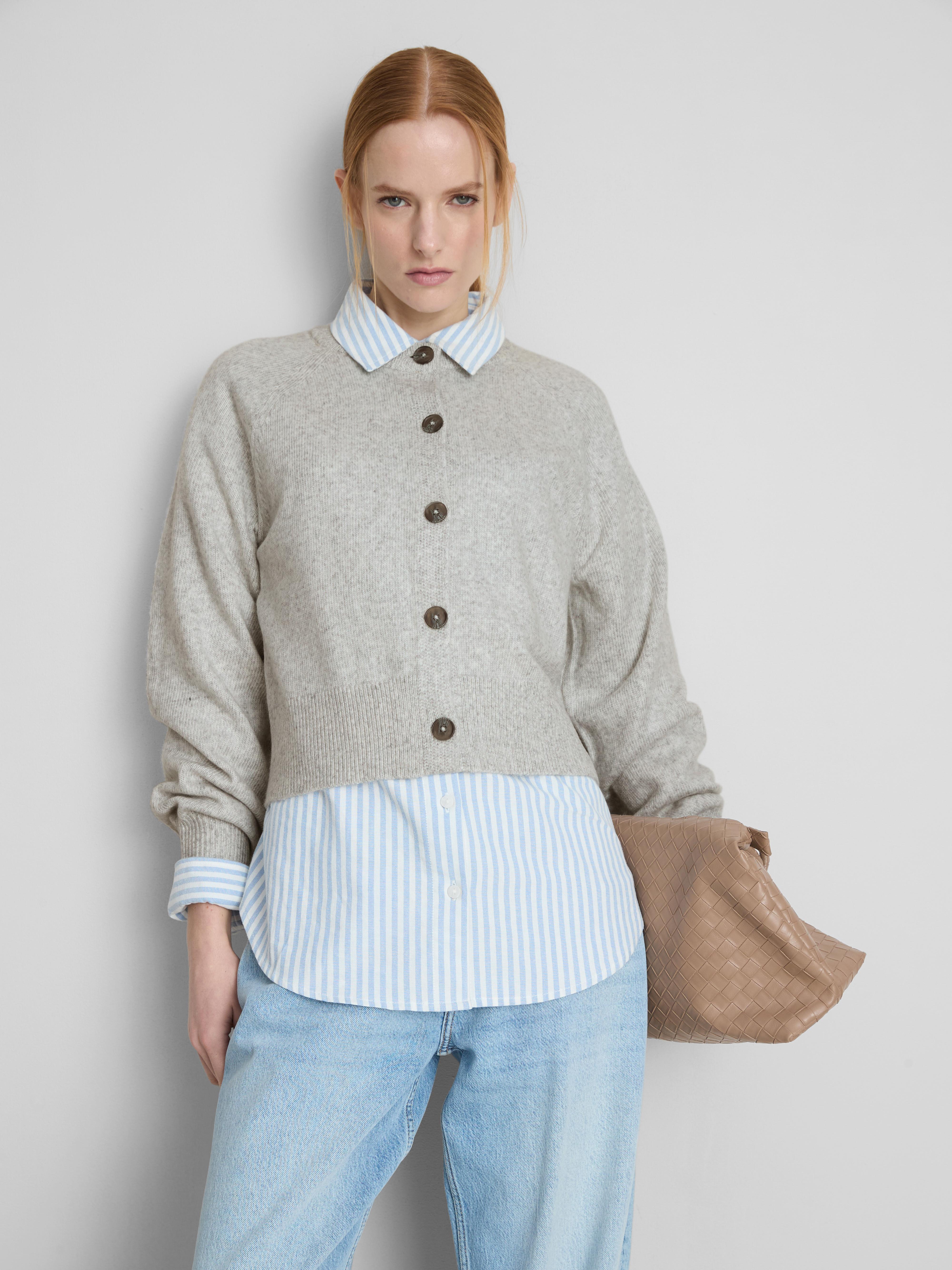 Casaco malha manga balão