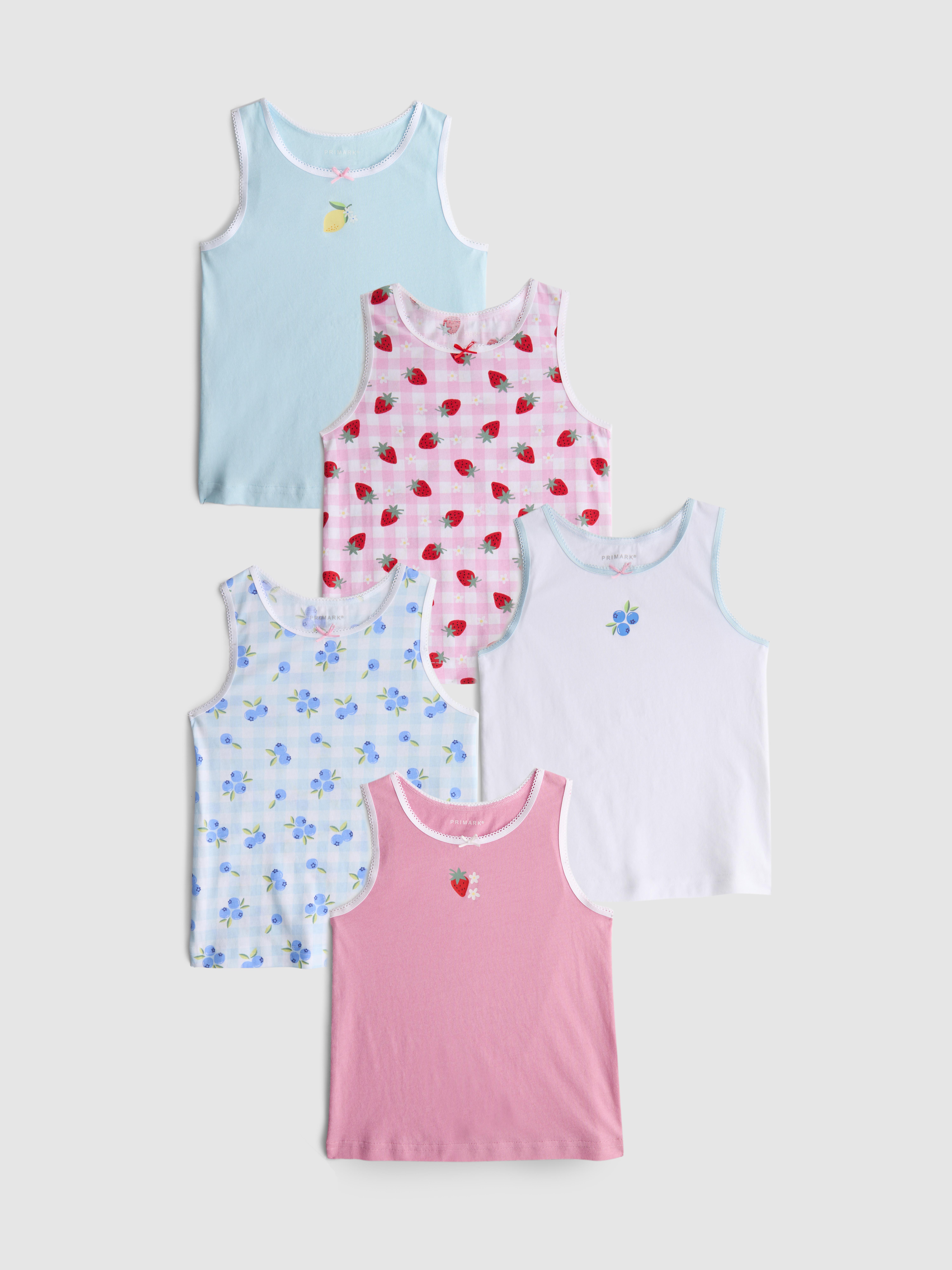 1,5-12 años | Pack de 5 camisetas sin mangas