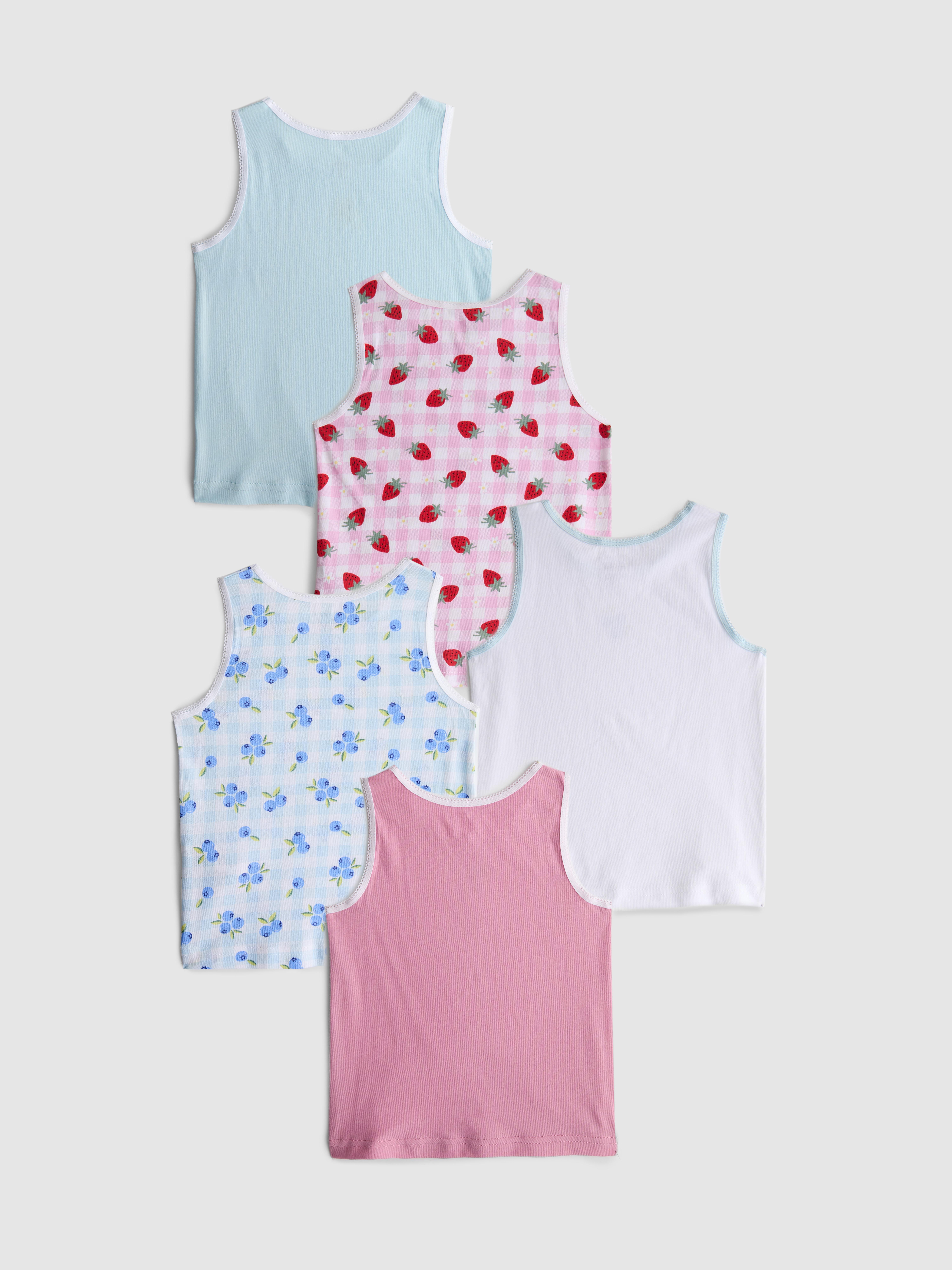 1.5-12yrs | 5pk Fruit Graphic Vests