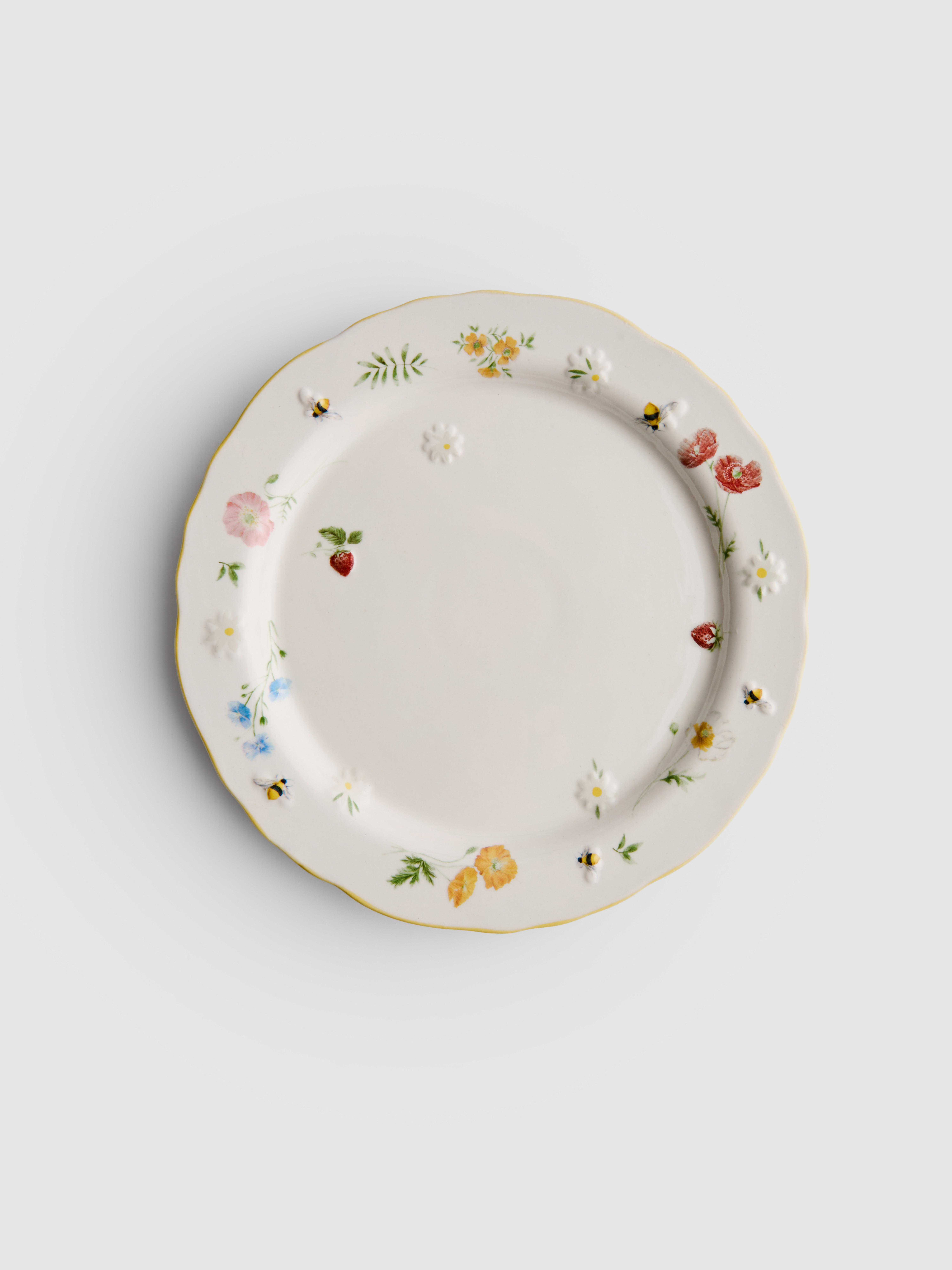 Piattino floreale in ceramica