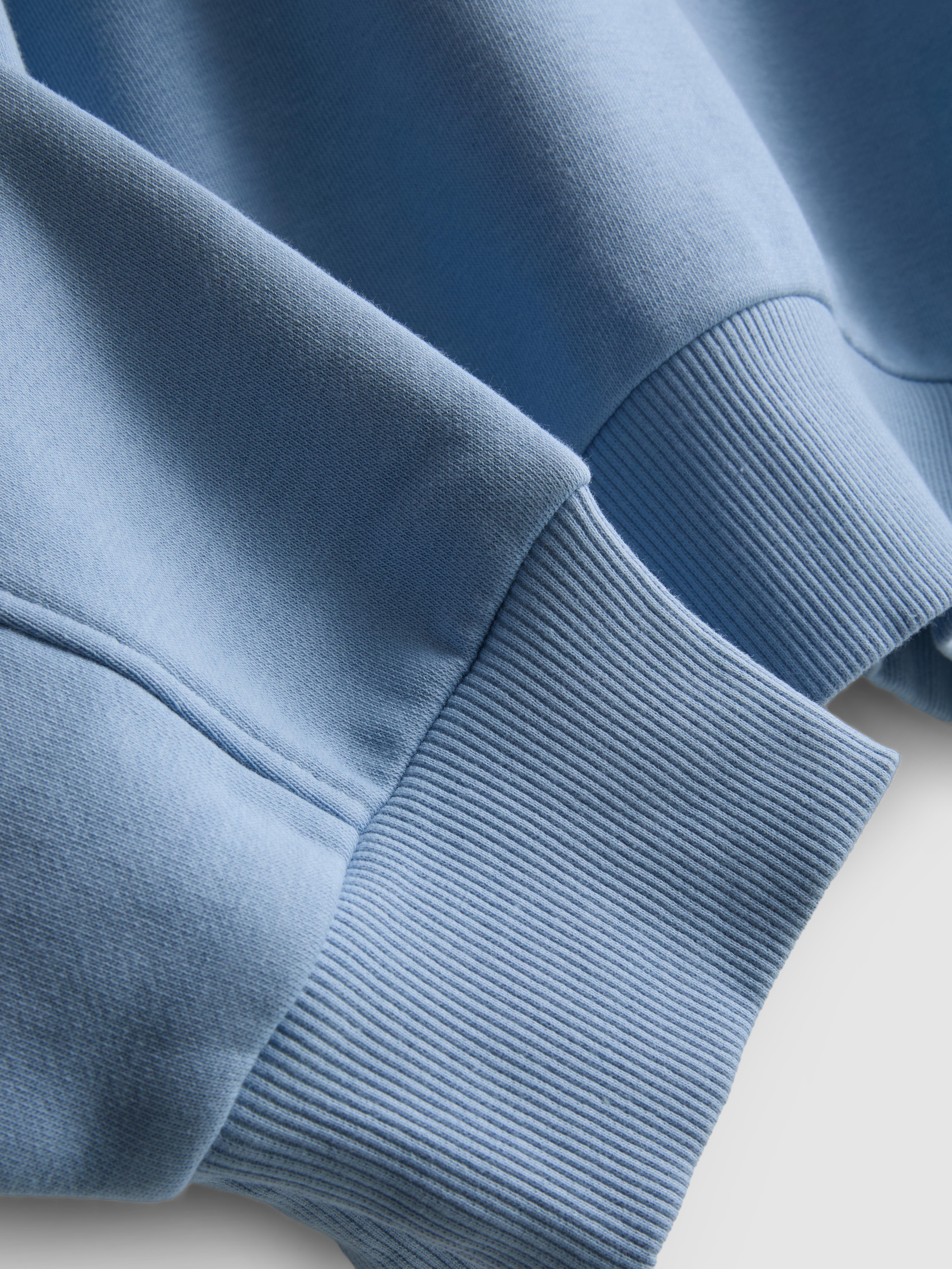 Women's Blue The Primark Scene | Slouchy Cropped Embroidered Sweatshirt