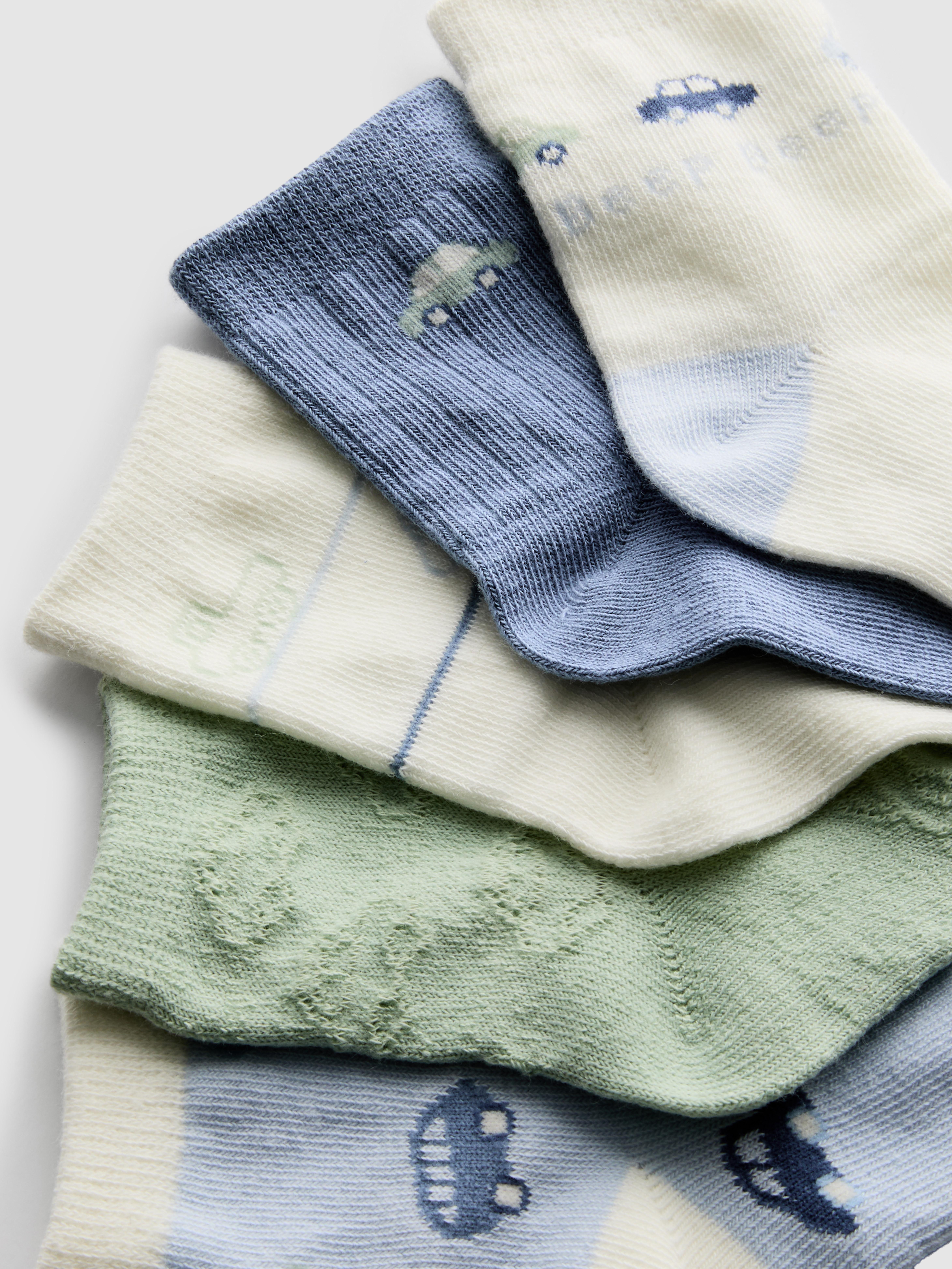 5 perechi de șosete până la gleznă cu mașini