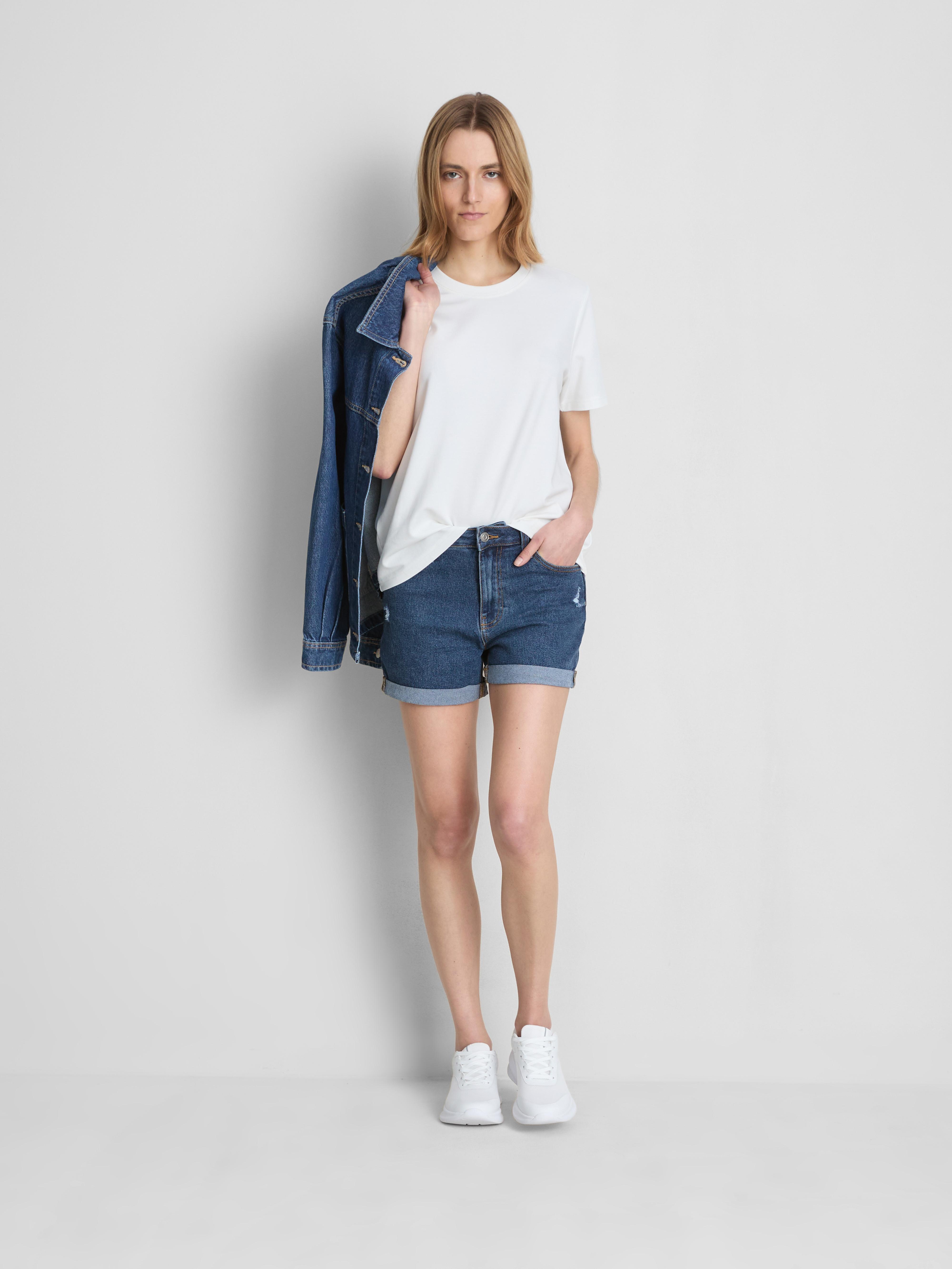 Pantaloni scurți din denim cu talie medie