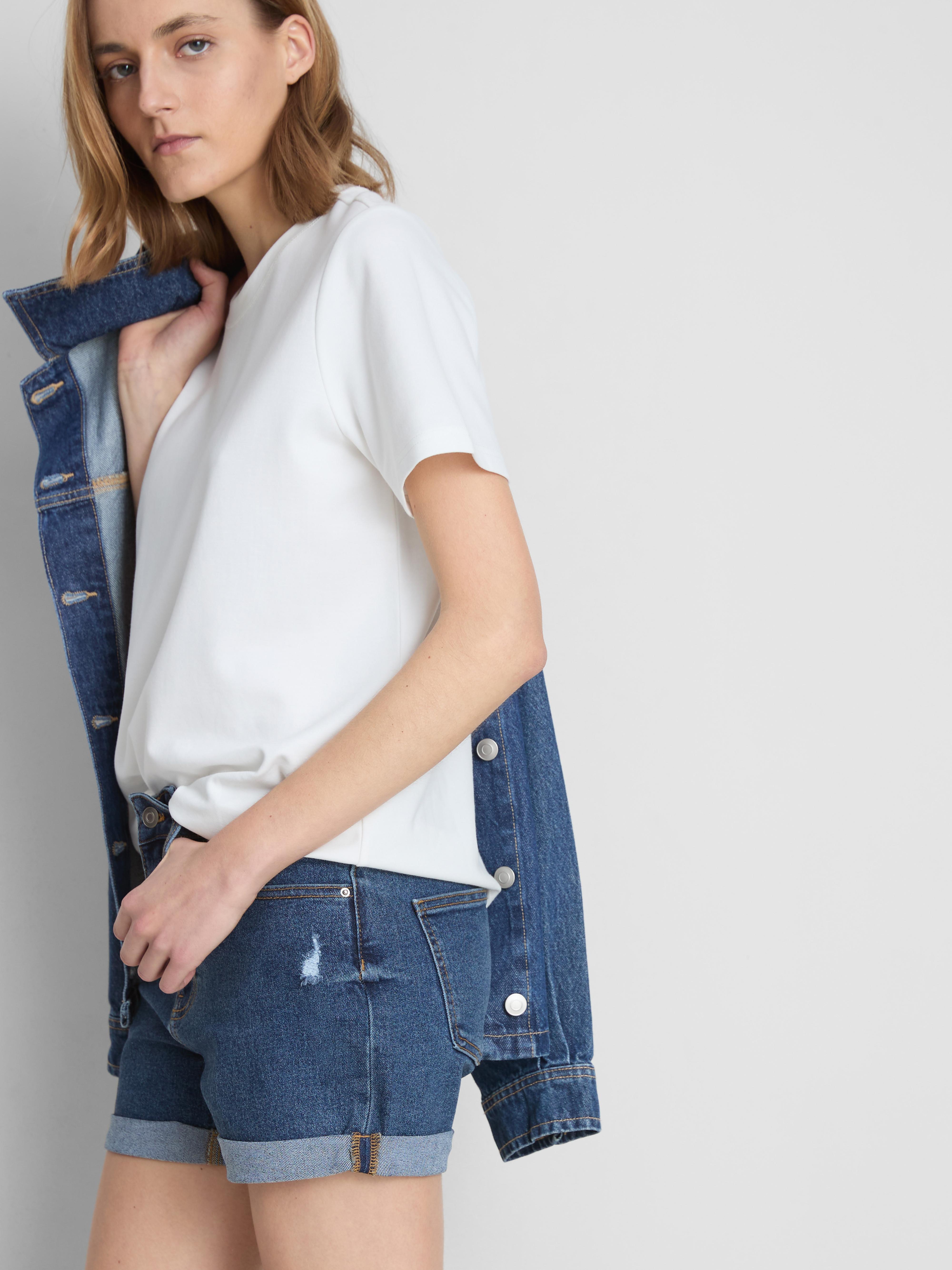 Pantaloni scurți din denim cu talie medie