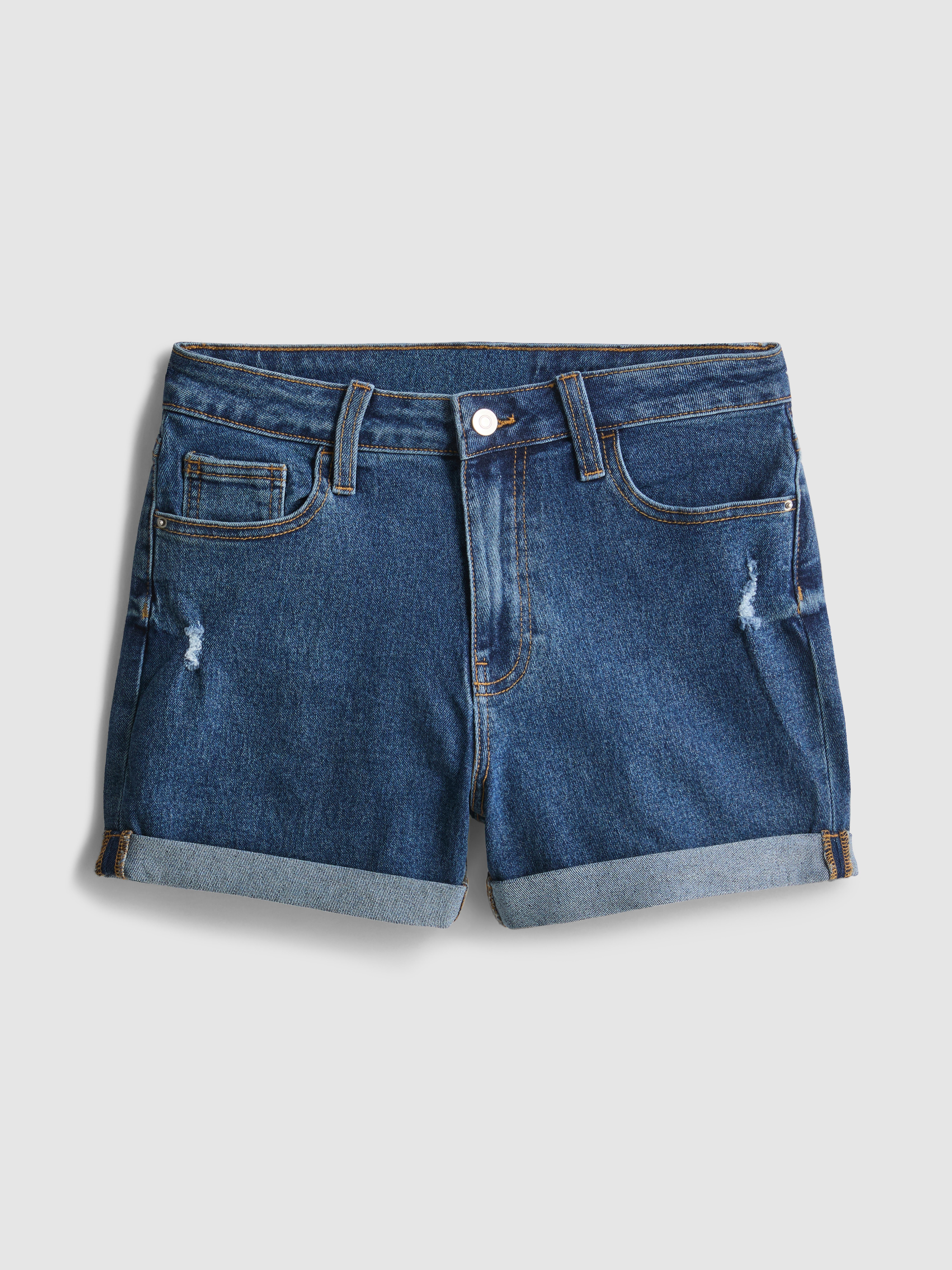 Pantaloni scurți din denim cu talie medie