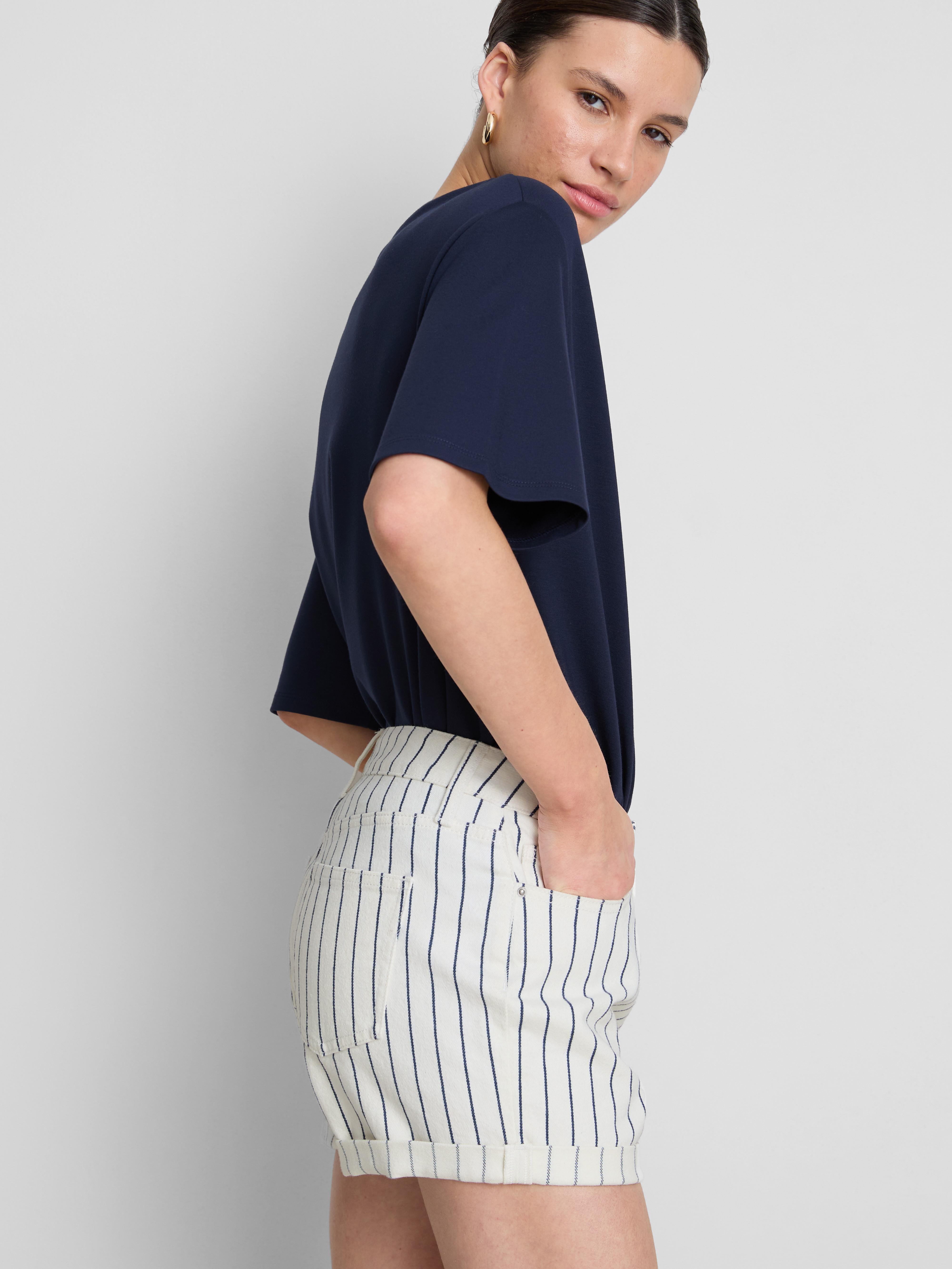 Short Femme Primark Taille 8 - Noir - Polyester - Style Mom Taille Haute