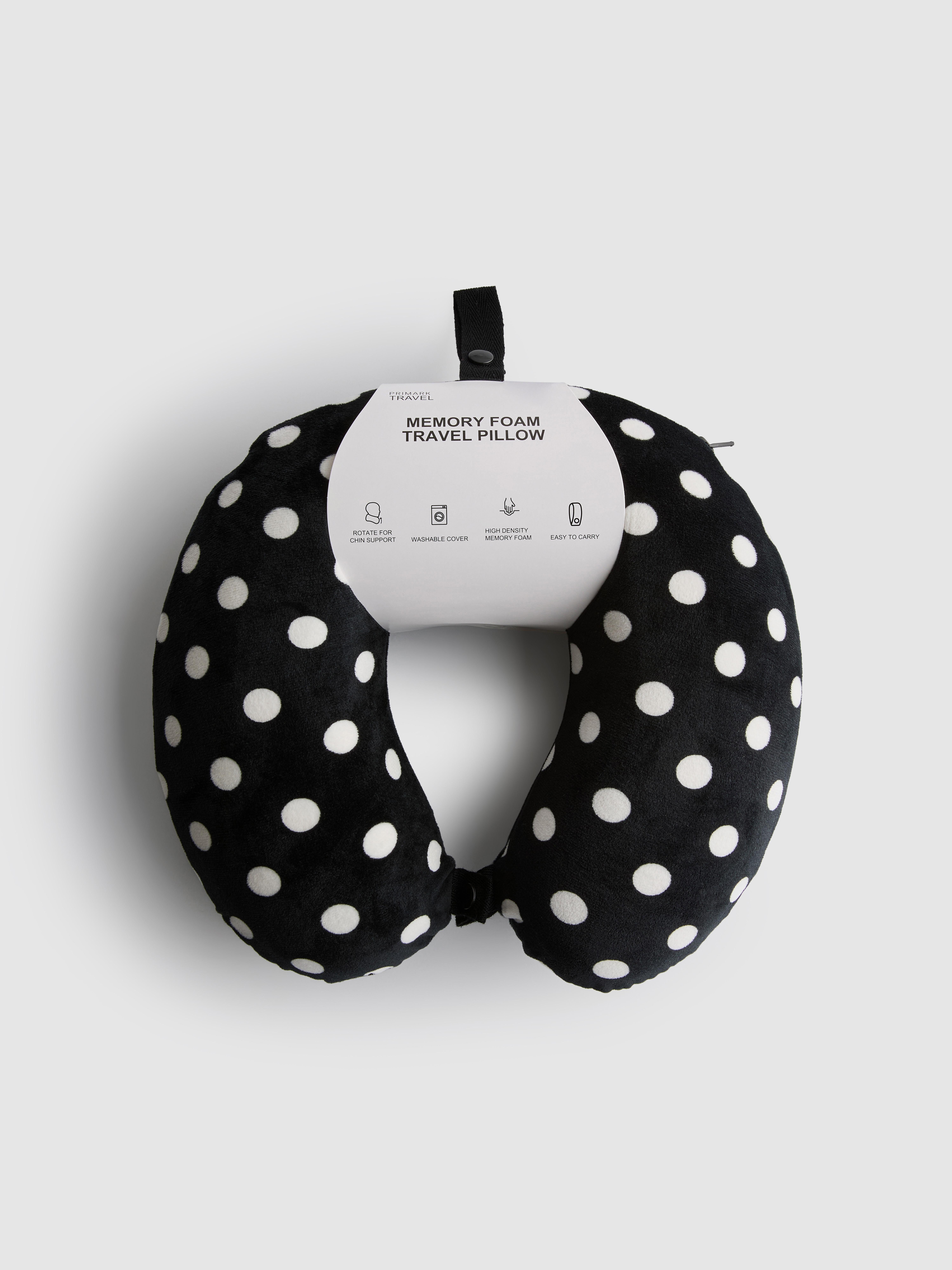 Polka Dot Memory Foam Travel Cushion