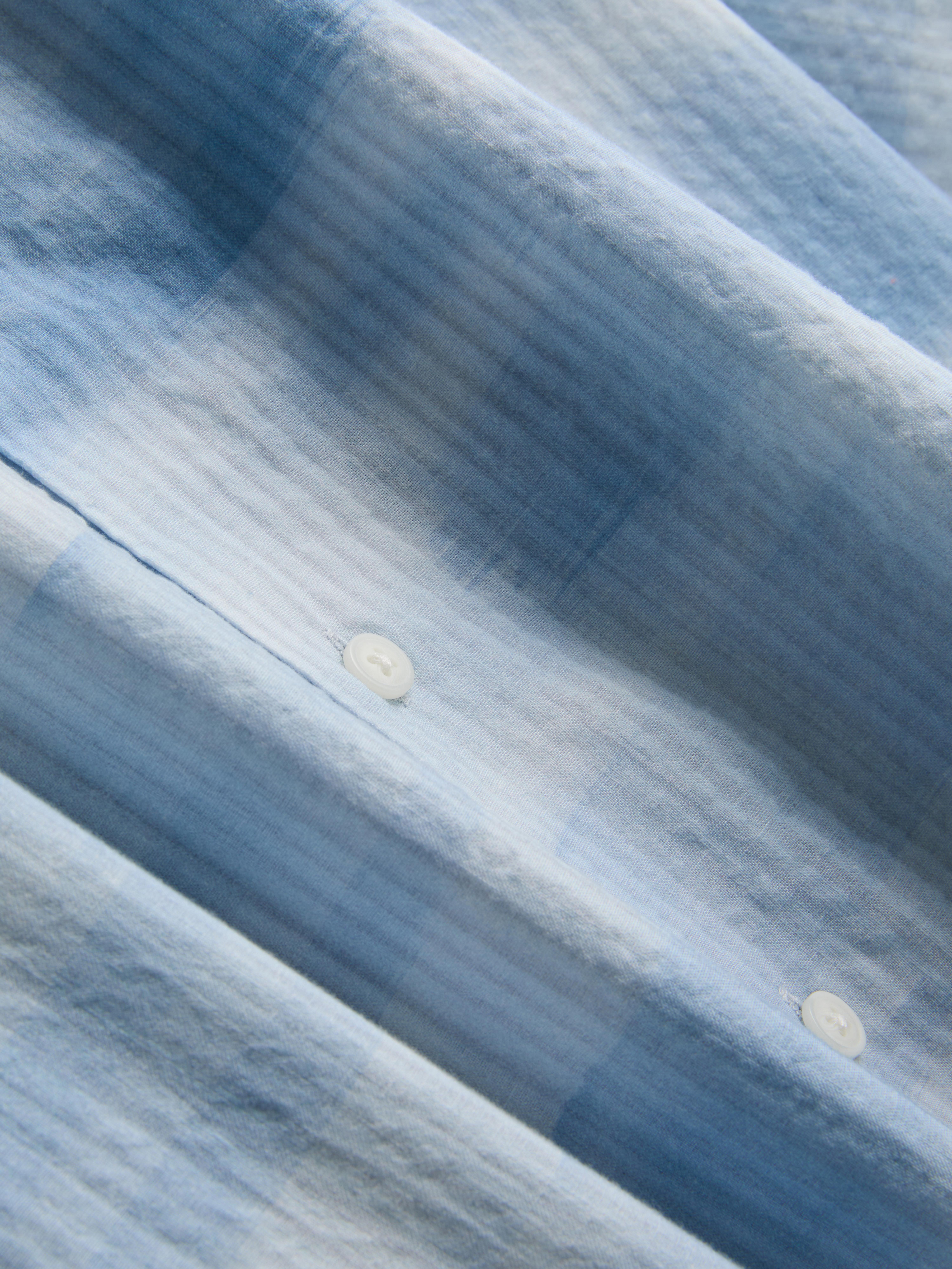 Tie-Dye Seersucker Short-Sleeve Shirt