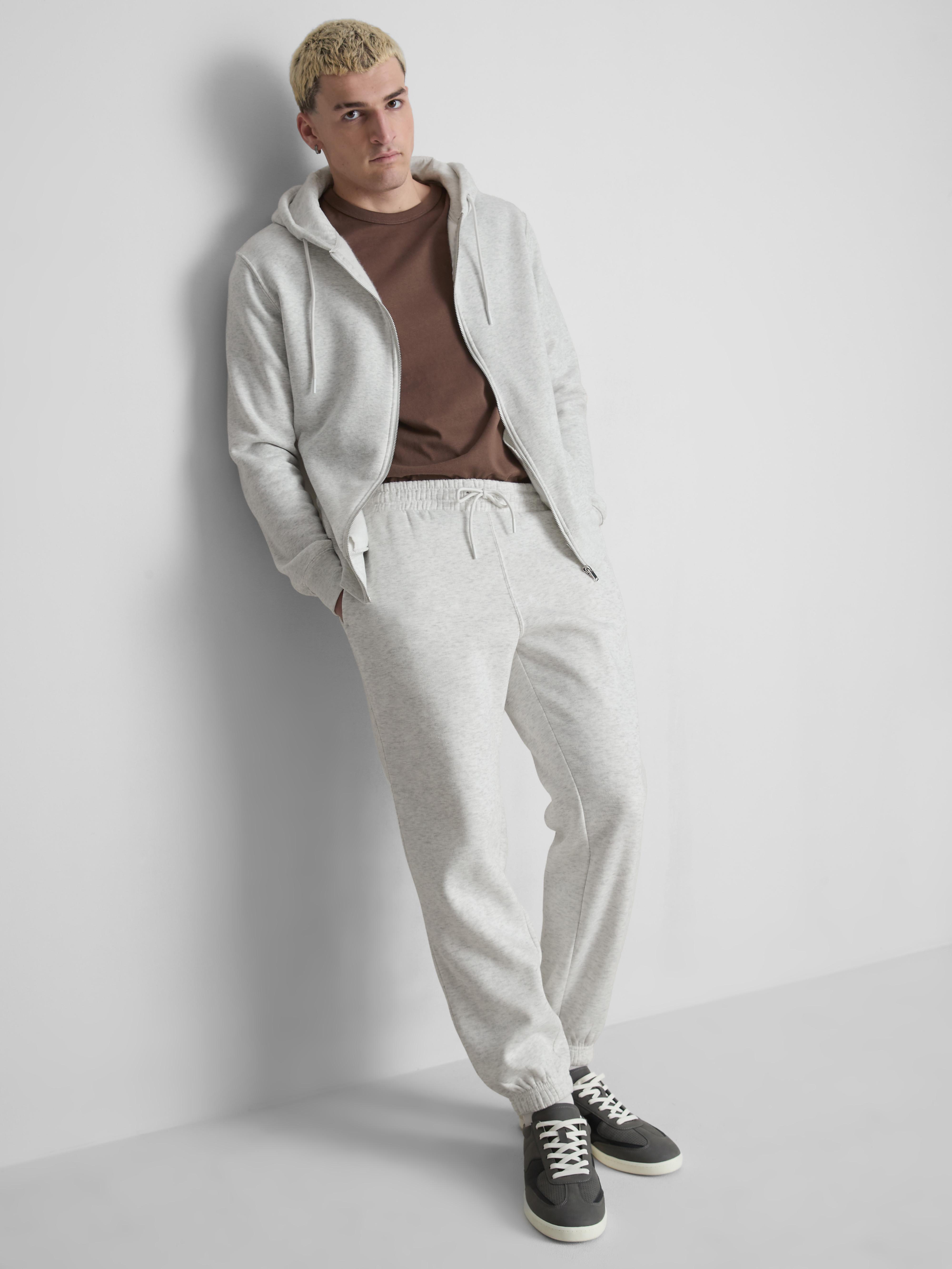 Joggers jaspeados con cordón de ajuste