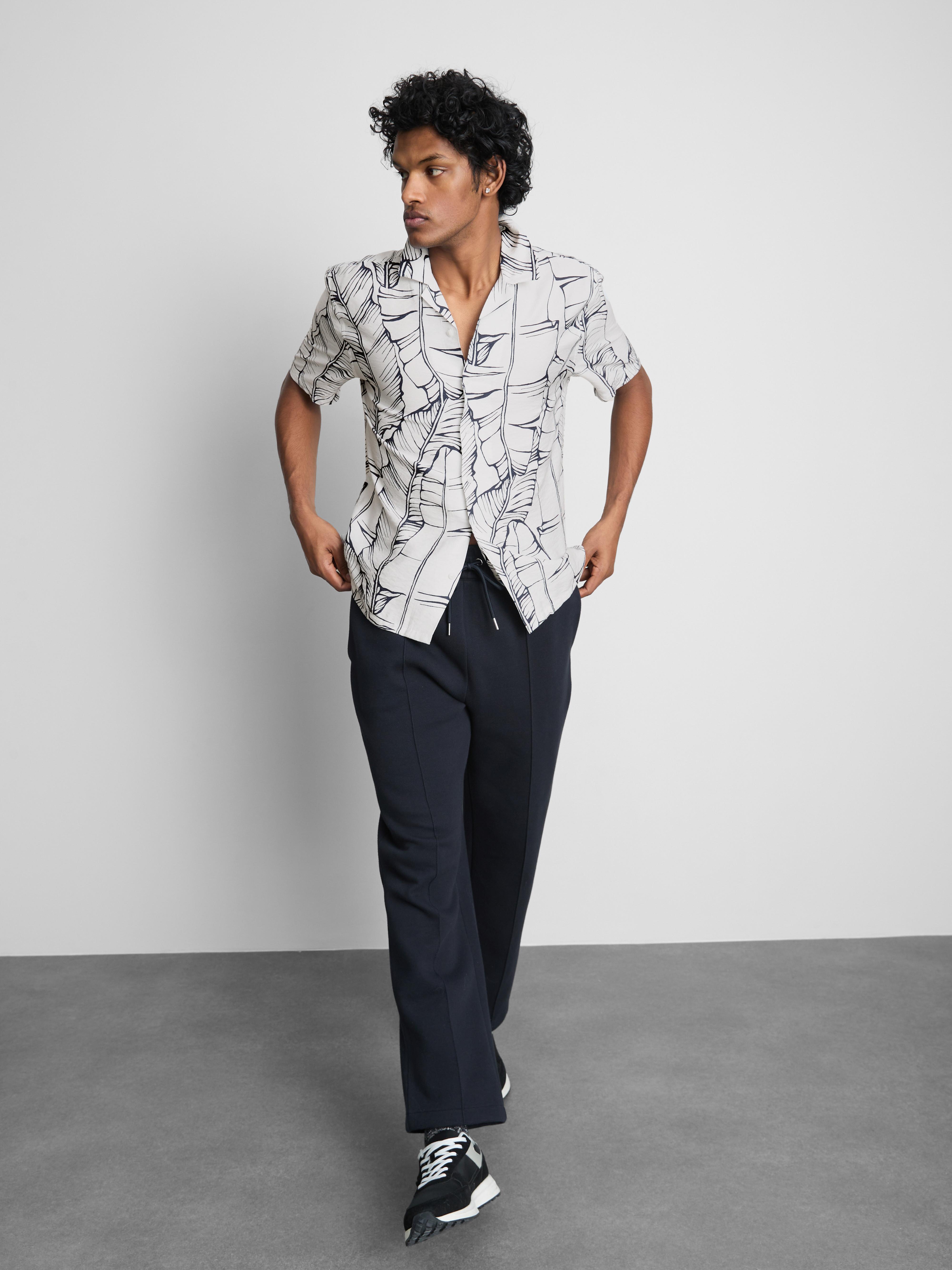 Short Sleeve Banana Leaf Shirt