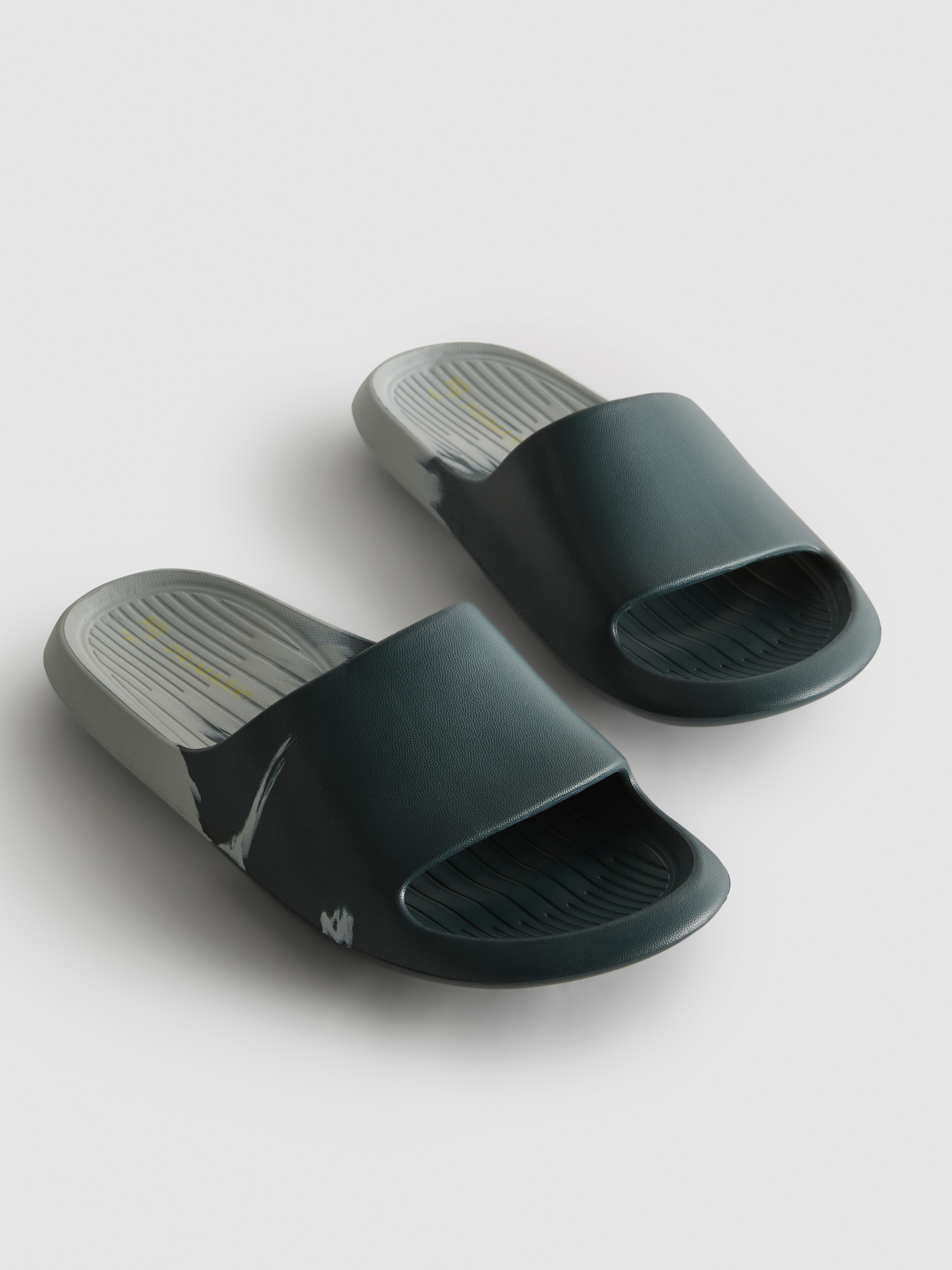 Two-Tone Slider Sandals