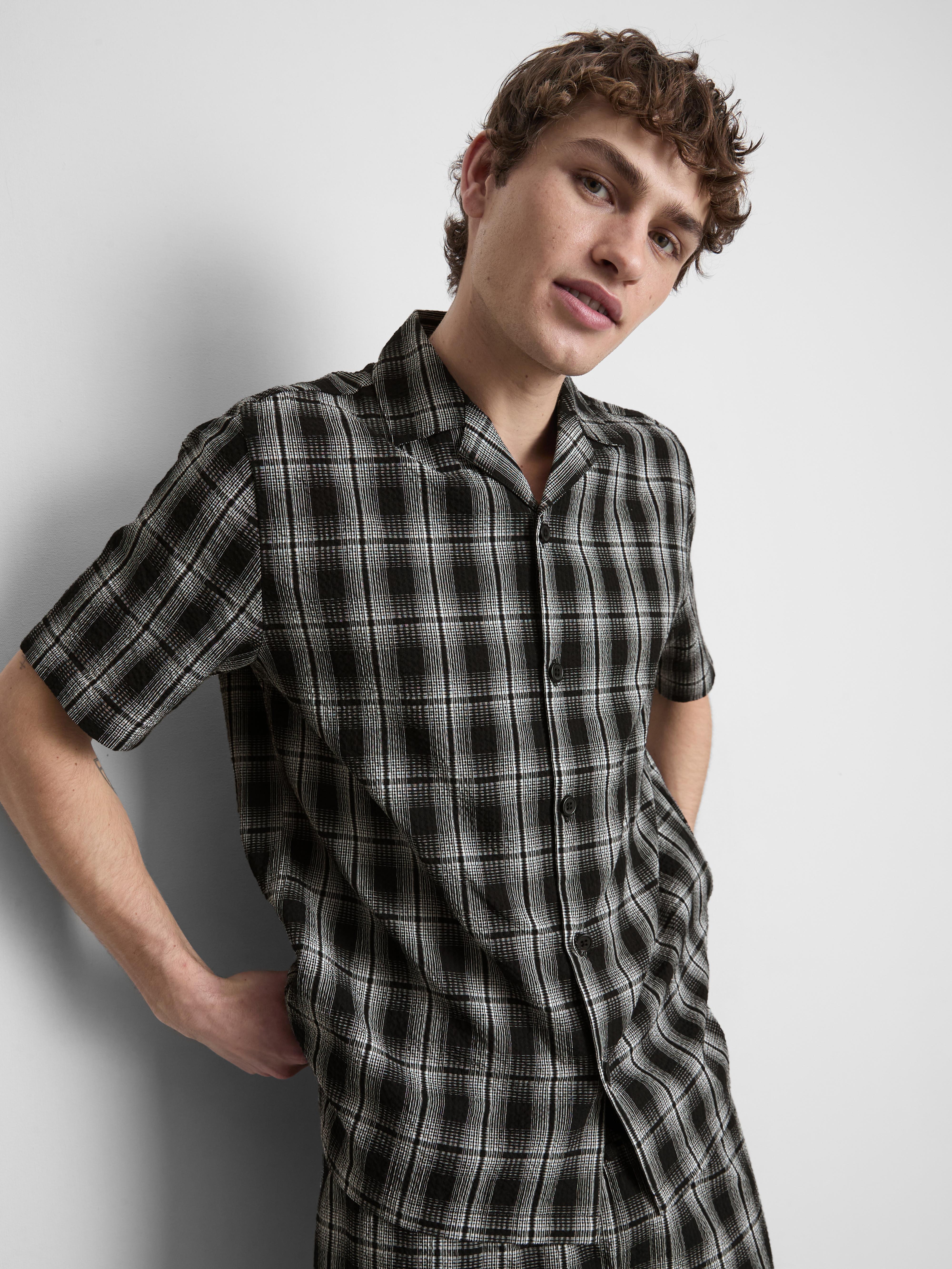 Check Seersucker Pajama Top