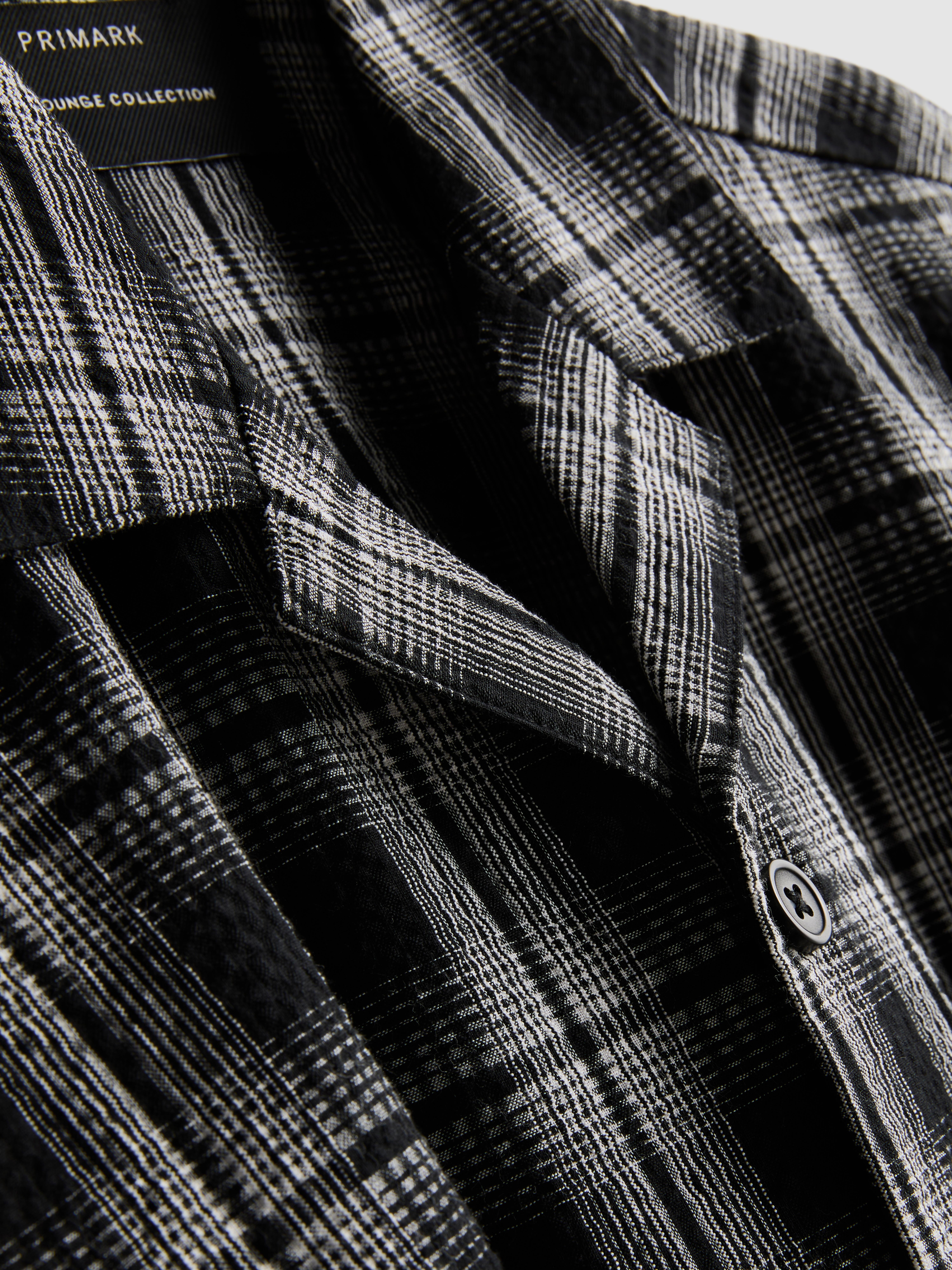 Check Seersucker Pajama Top