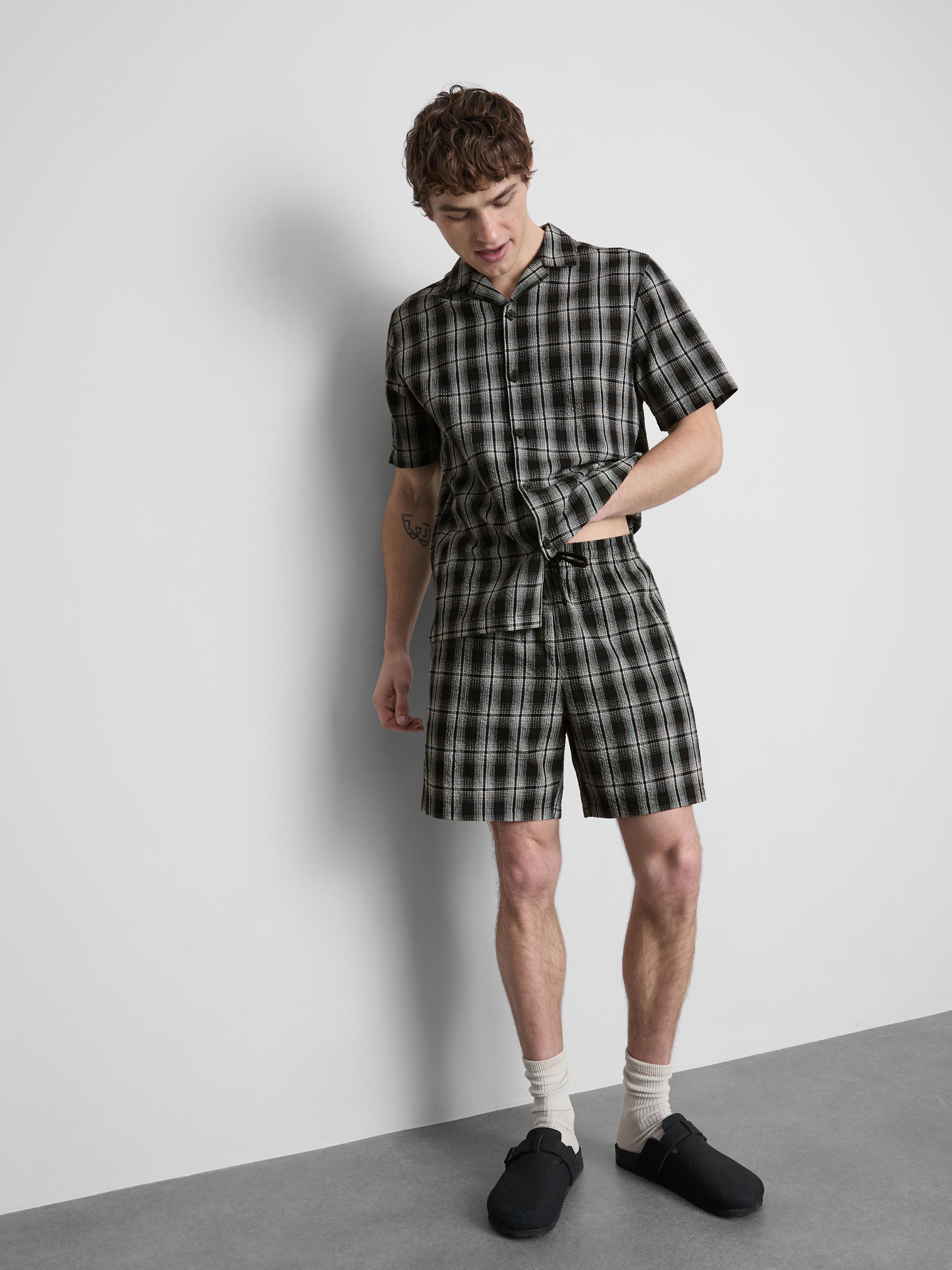 Check Seersucker Shorts