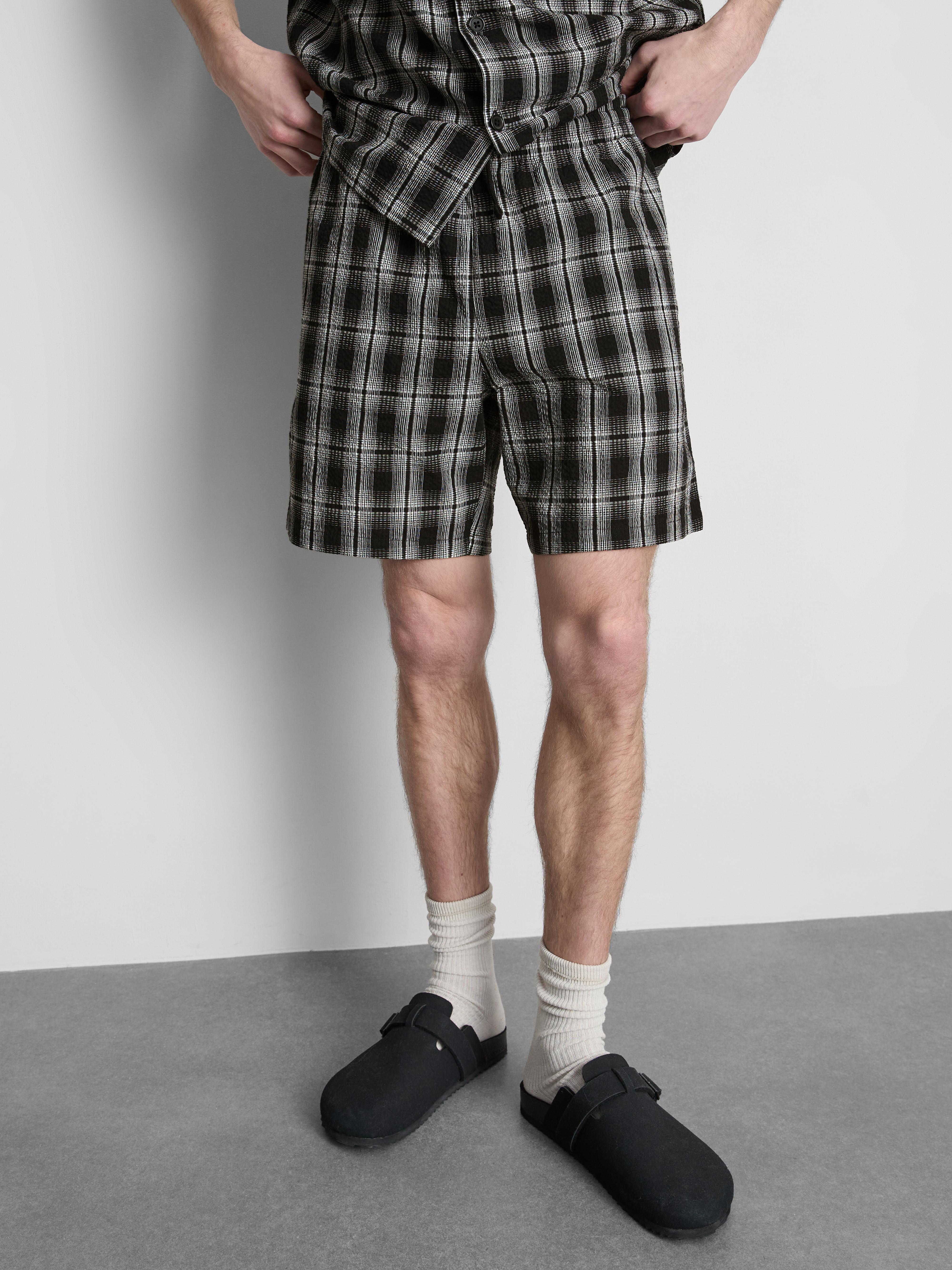 Check Seersucker Shorts