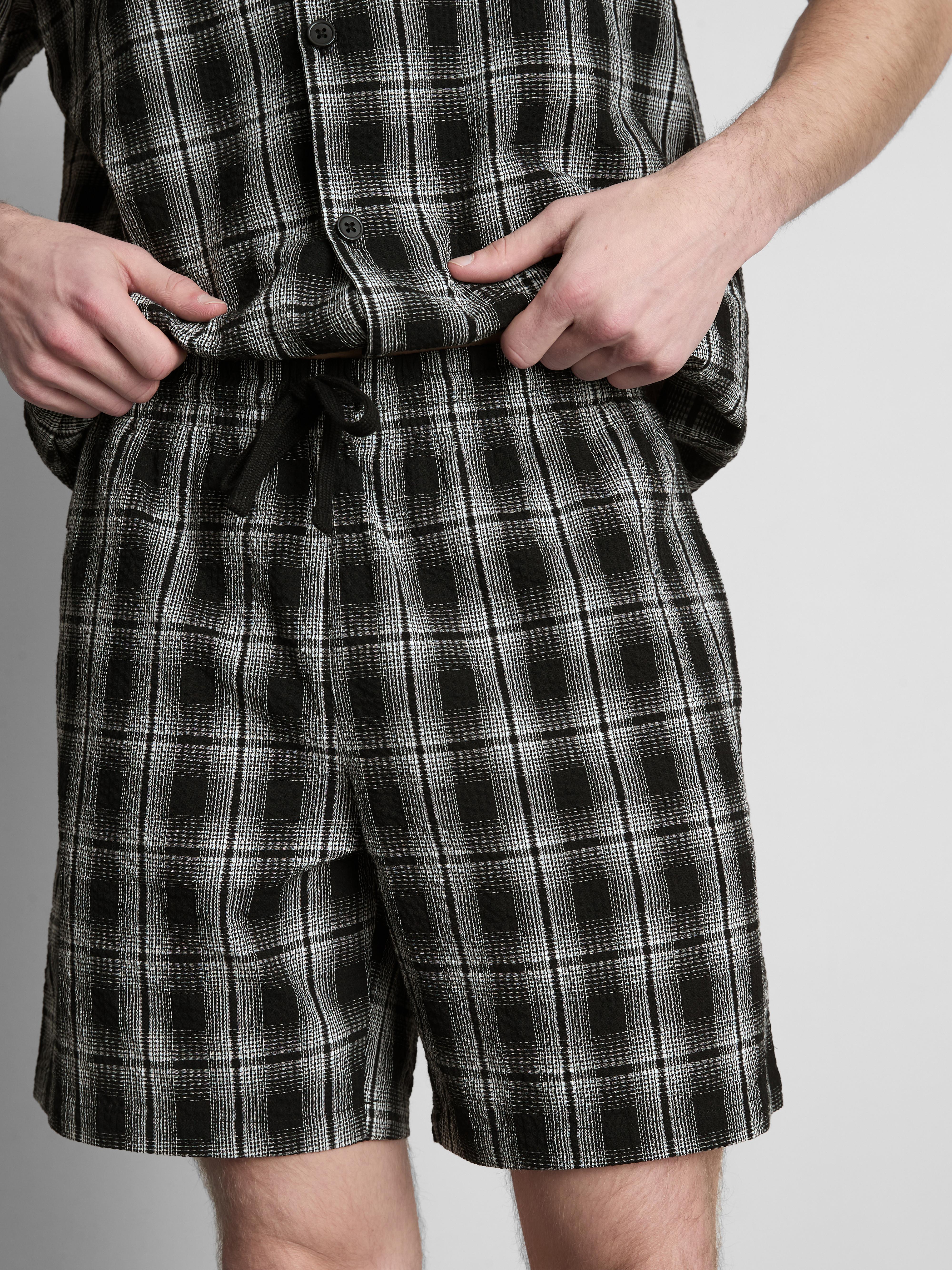 Check Seersucker Shorts