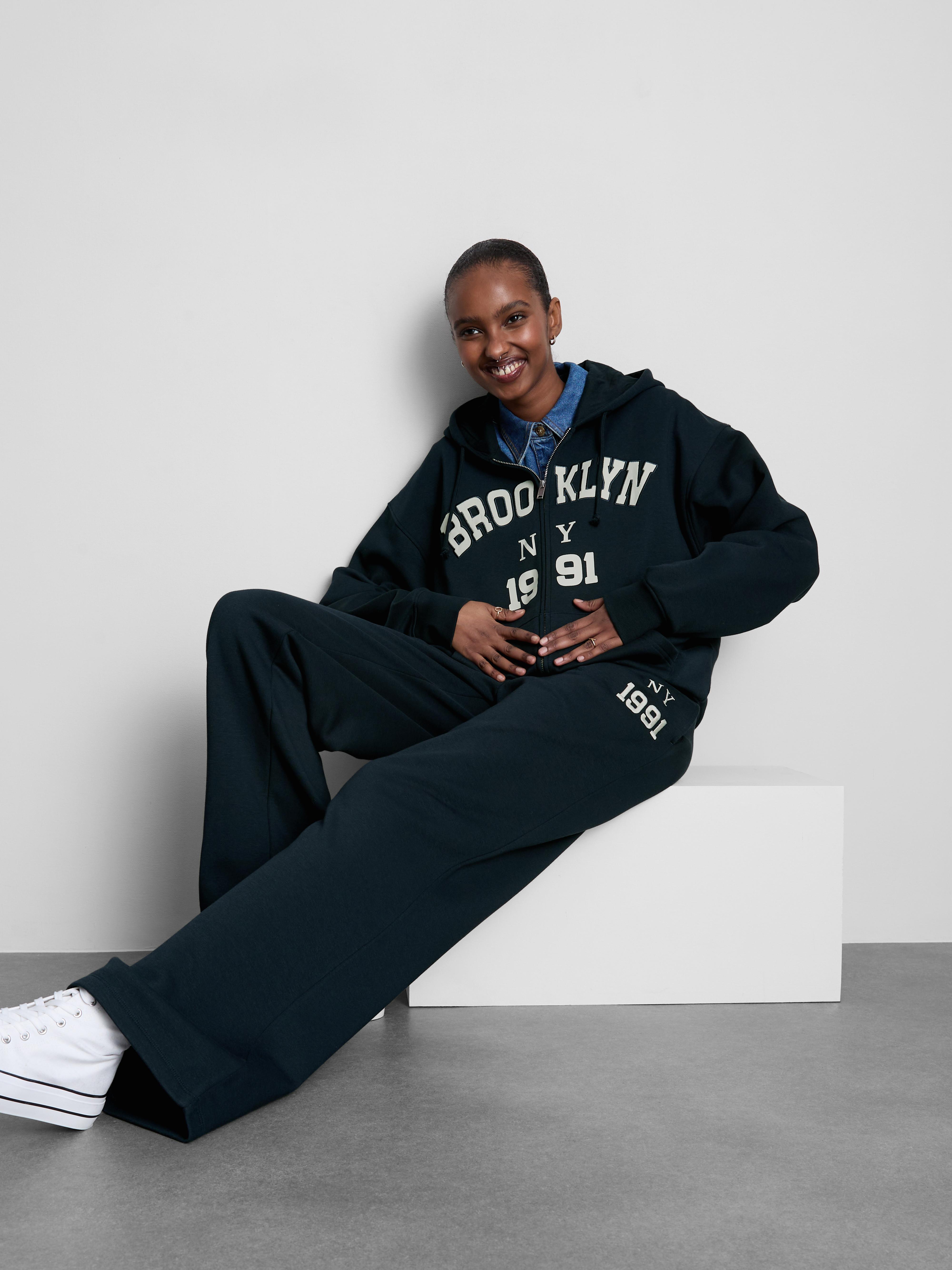Women's Navy Brooklyn Zip-Up Hoodie