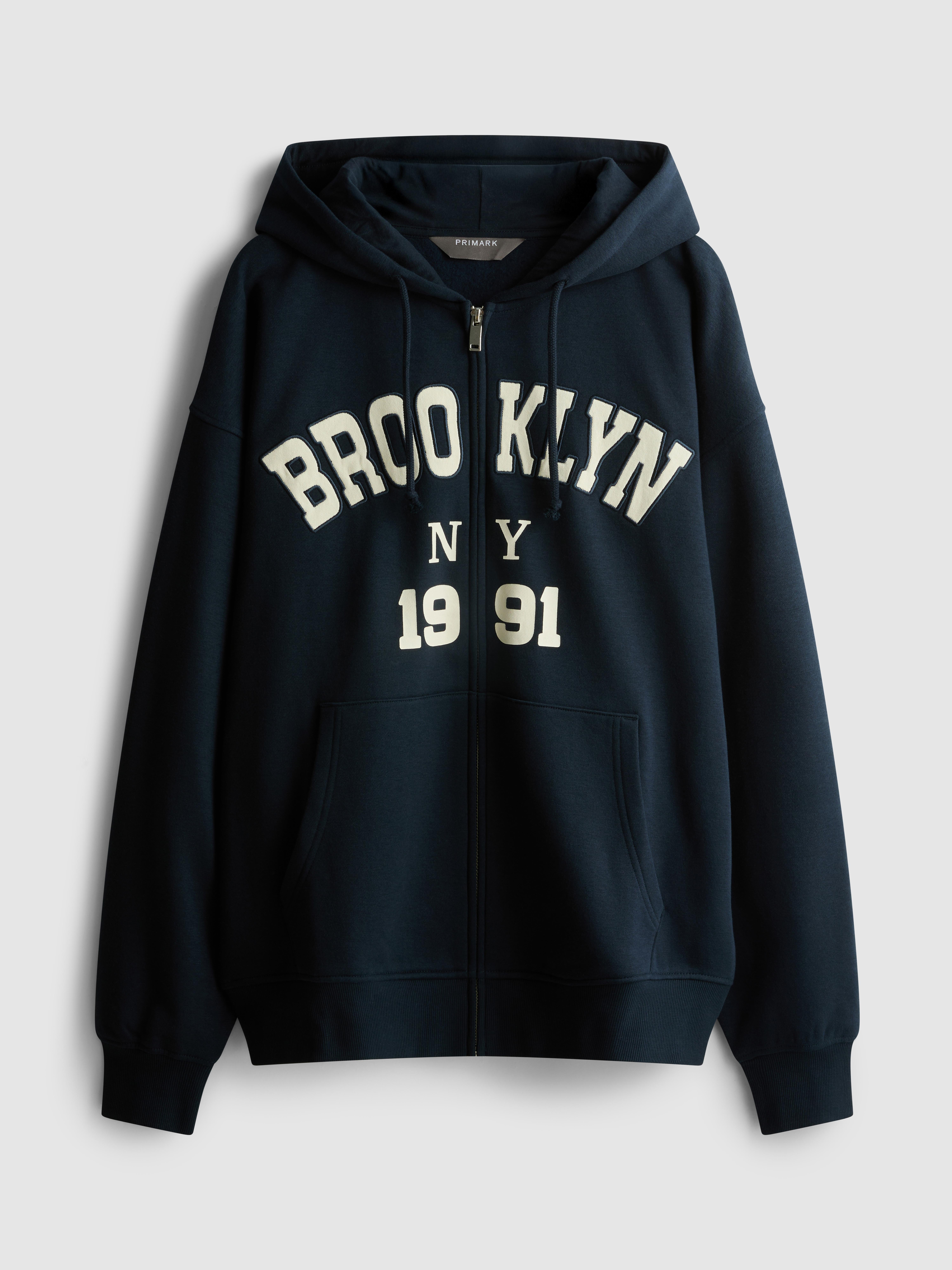 Women's Navy Brooklyn Zip-Up Hoodie