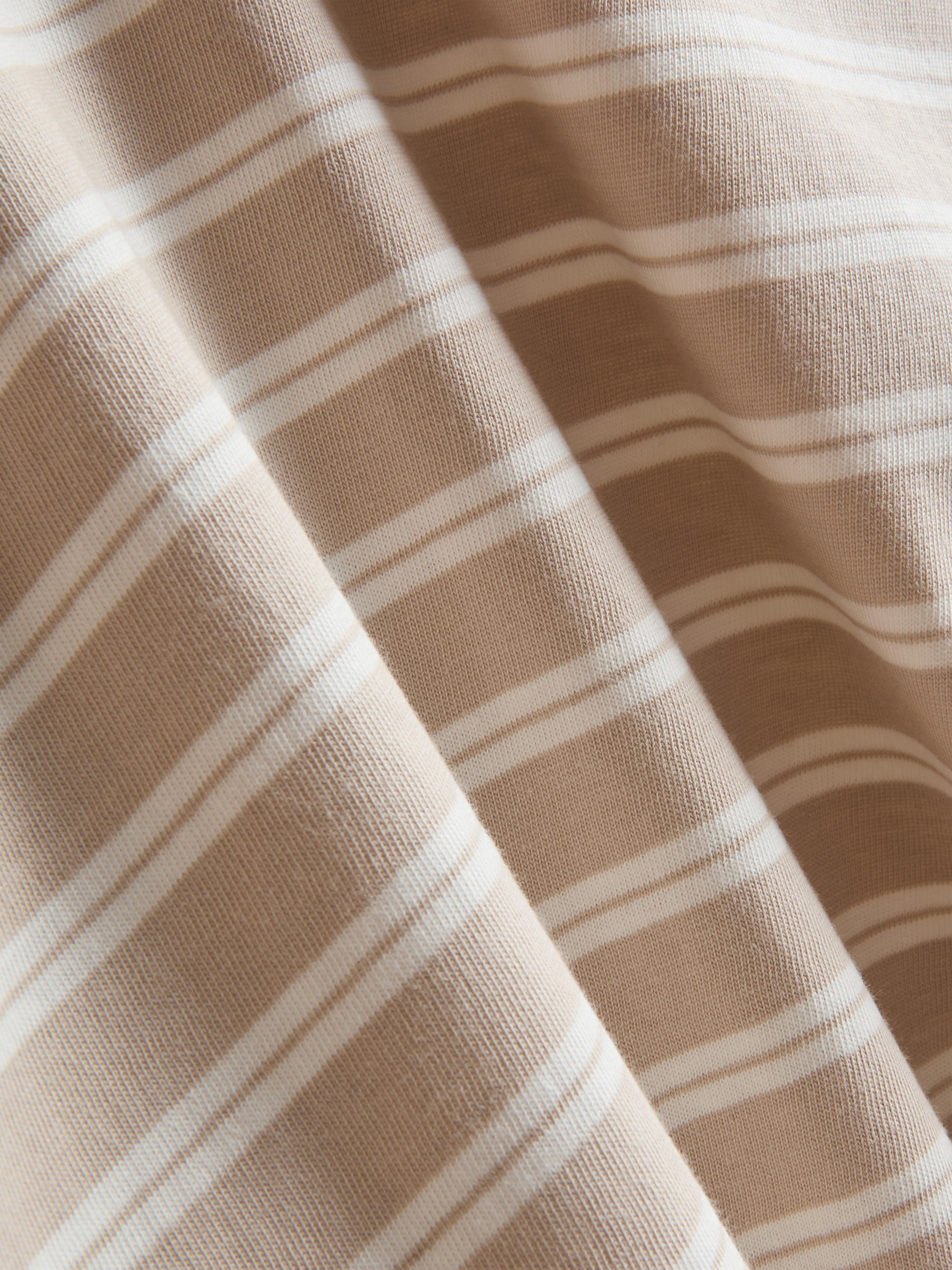 Maglietta a righe con scollo a V in cotone