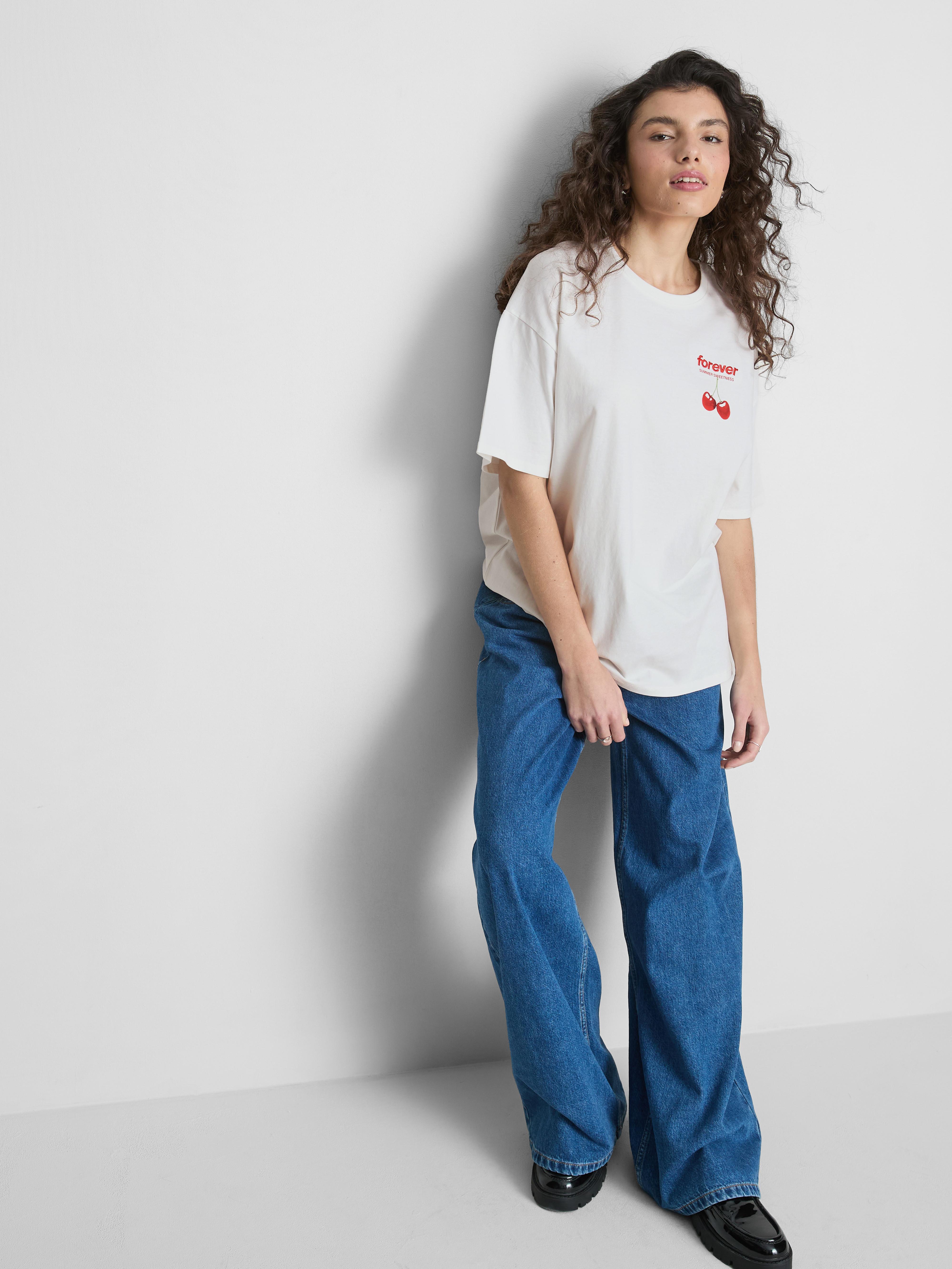 The Primark Scene | Cotton Oversized Graphic Cherry Tee