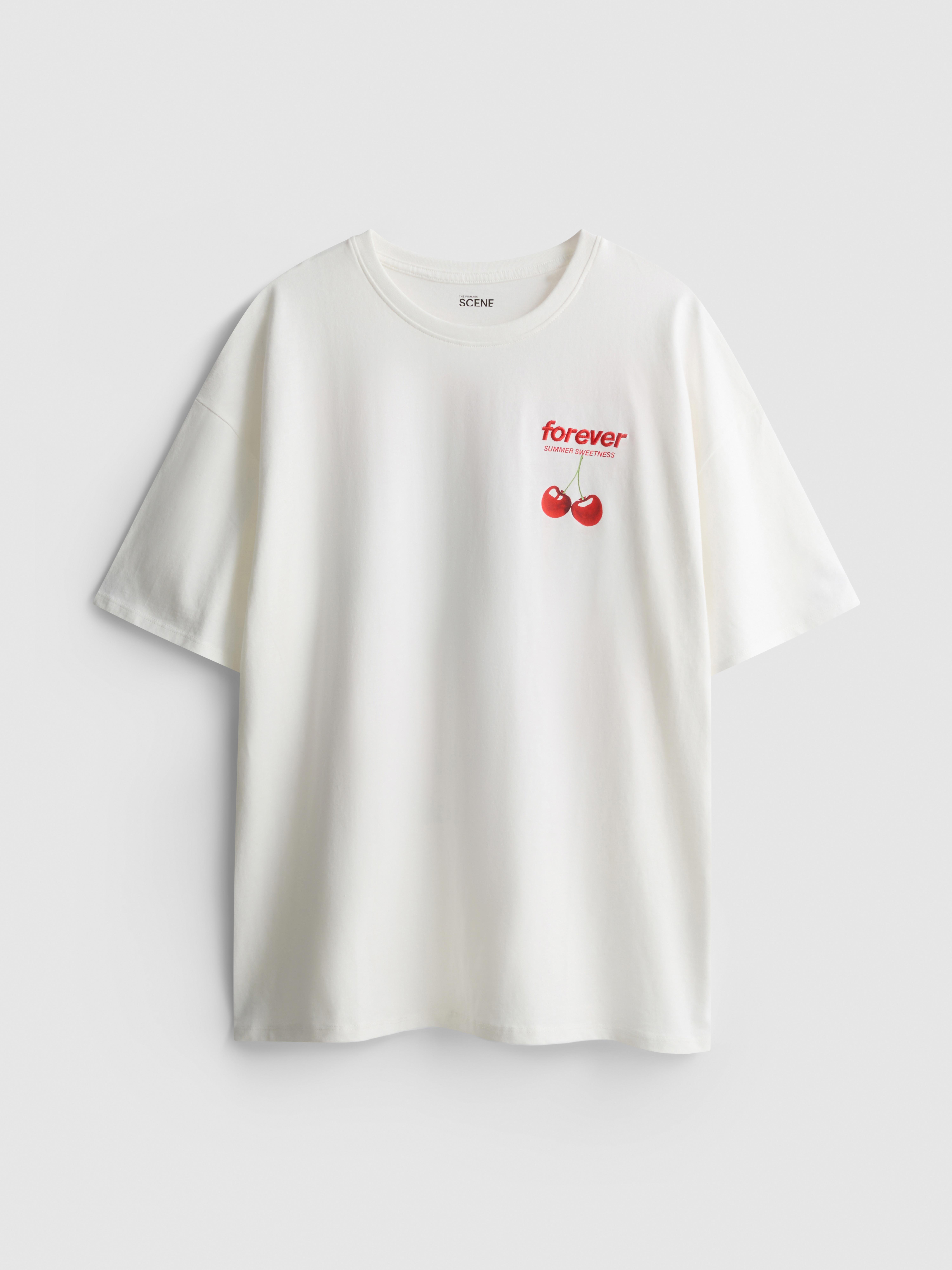 The Primark Scene | Cotton Oversized Graphic Cherry Tee