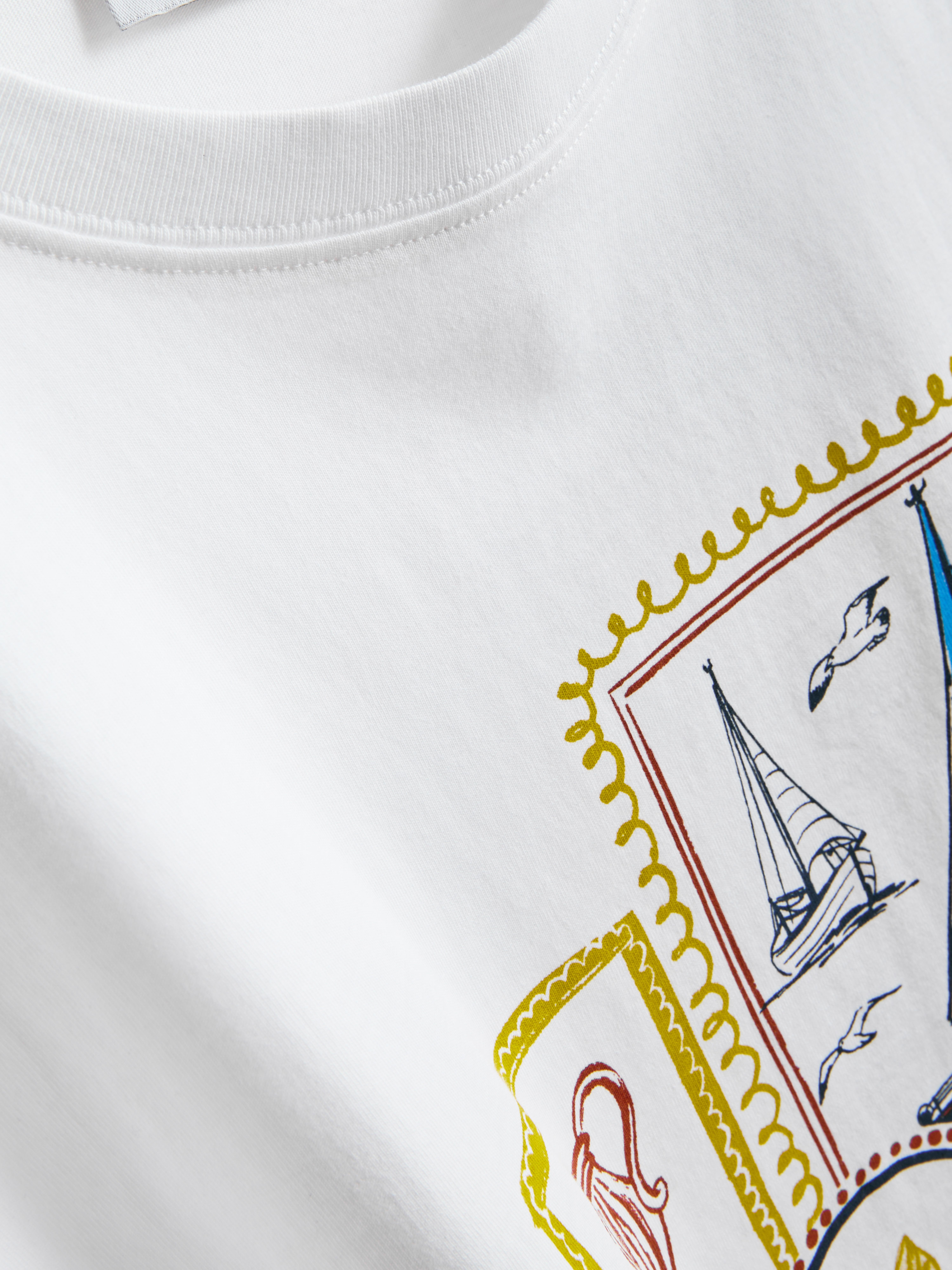 Maglietta squadrata in cotone con grafica