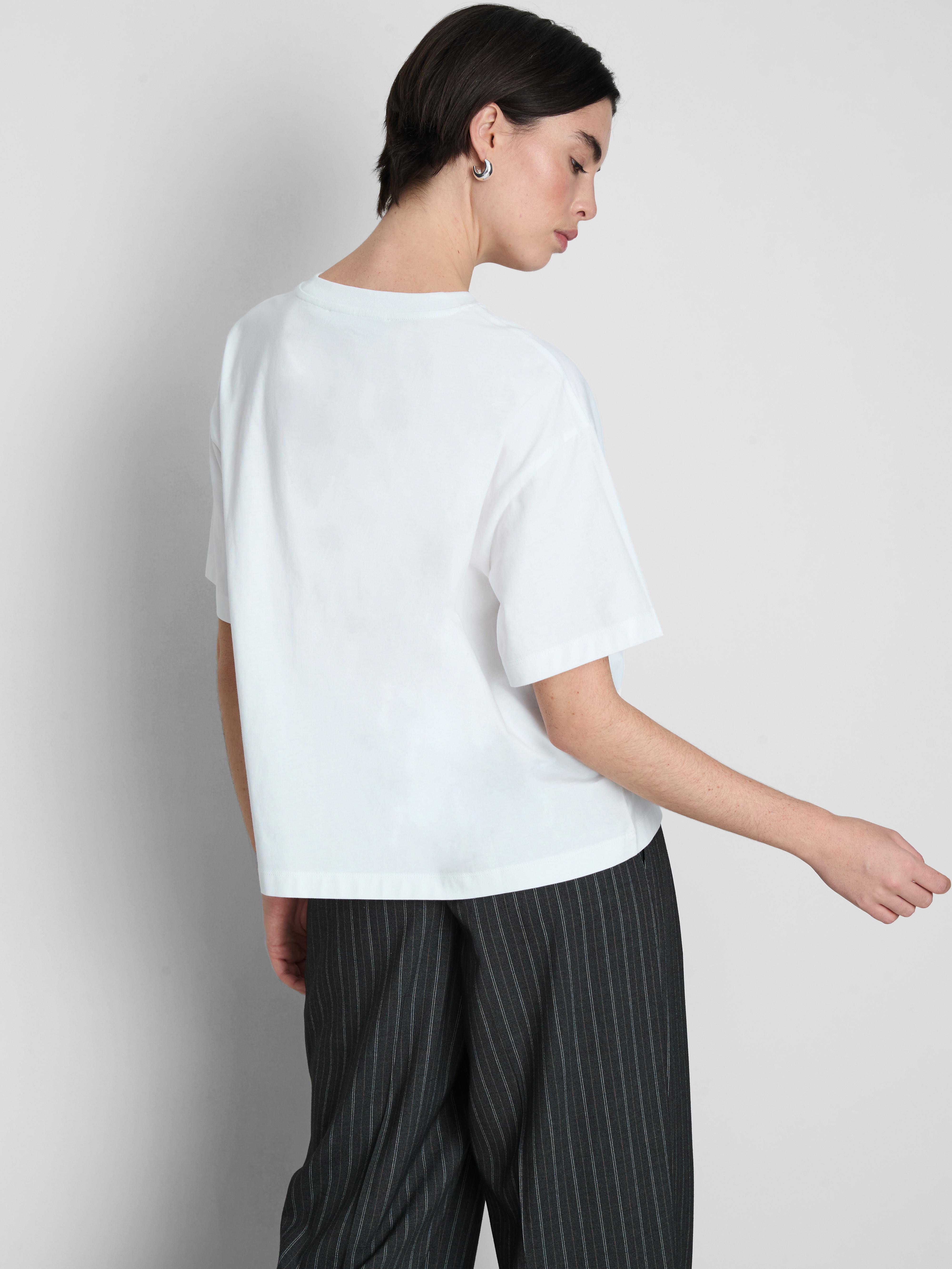 T-shirt droit en coton à motif