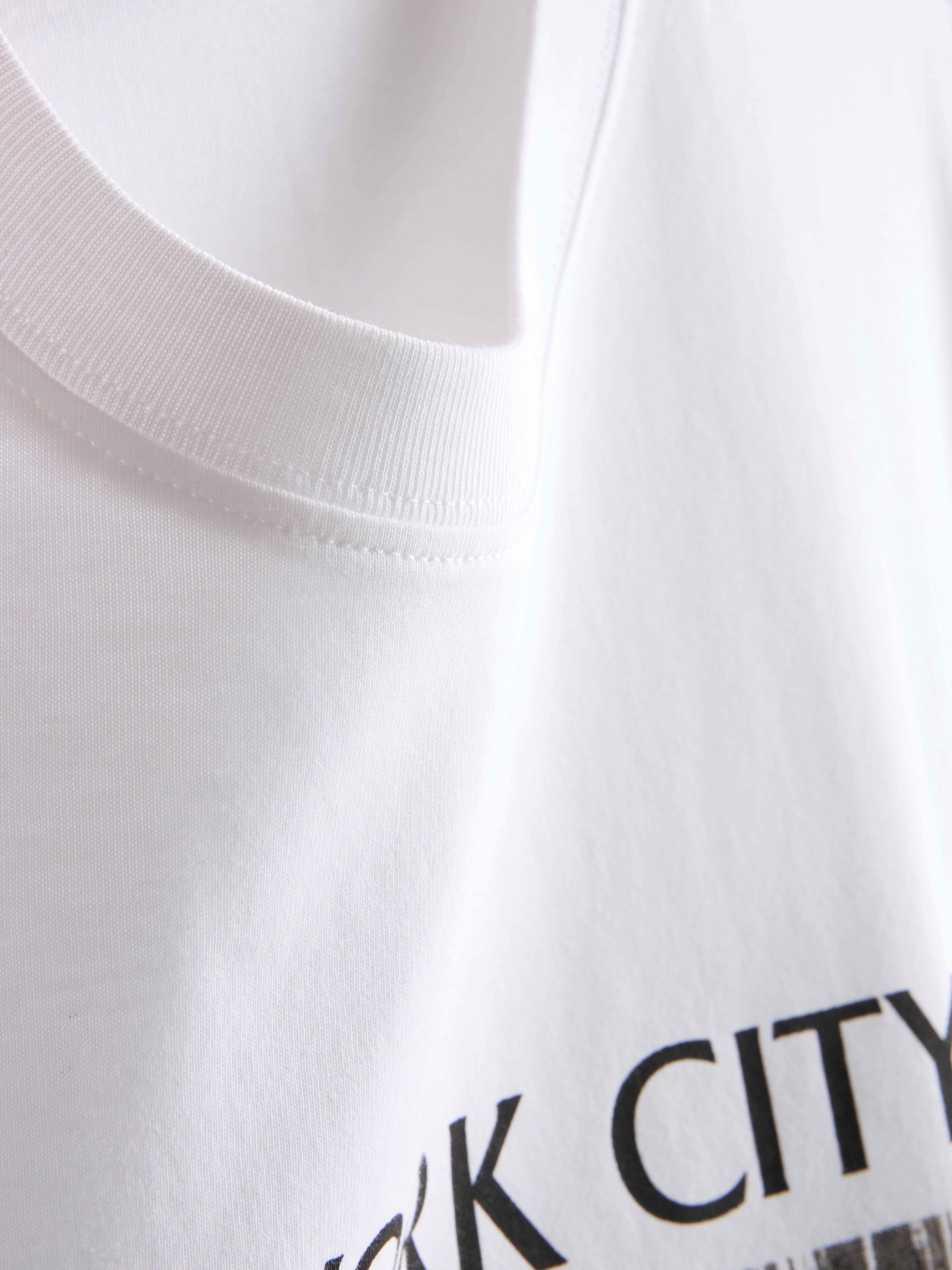 T-shirt droit en coton à motif