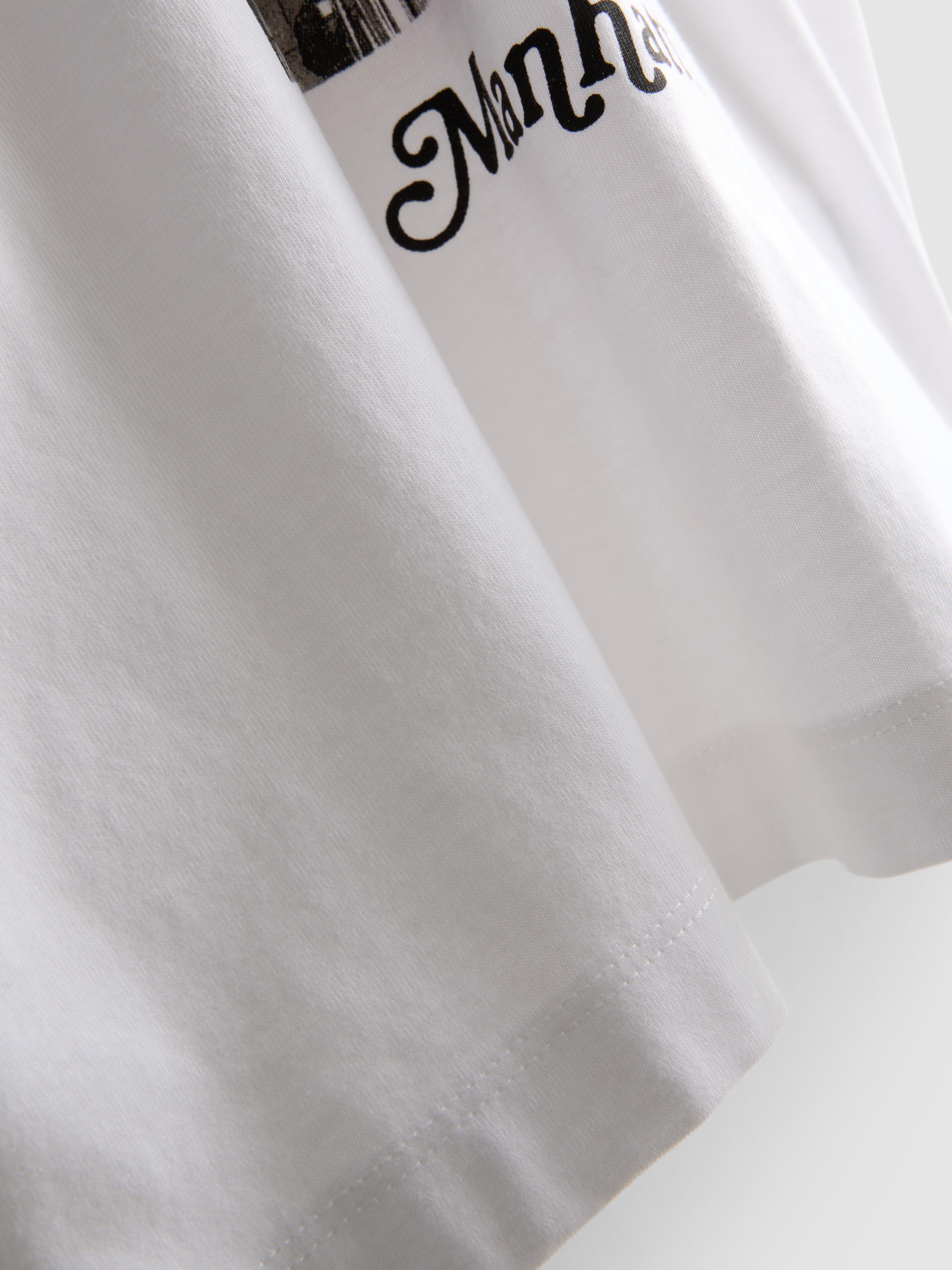 T-shirt droit en coton à motif