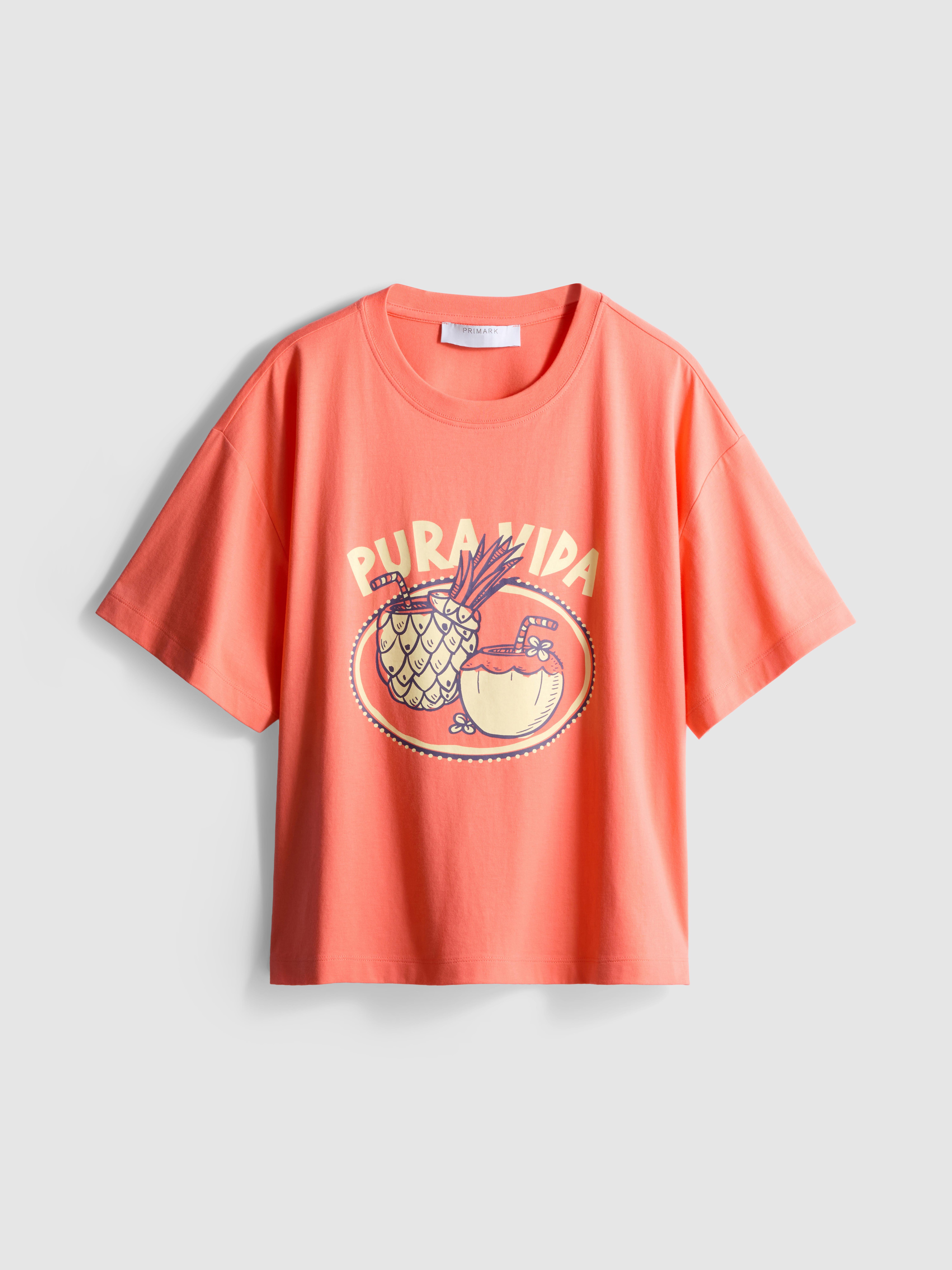 Baumwoll-T-Shirt mit geradem Schnitt