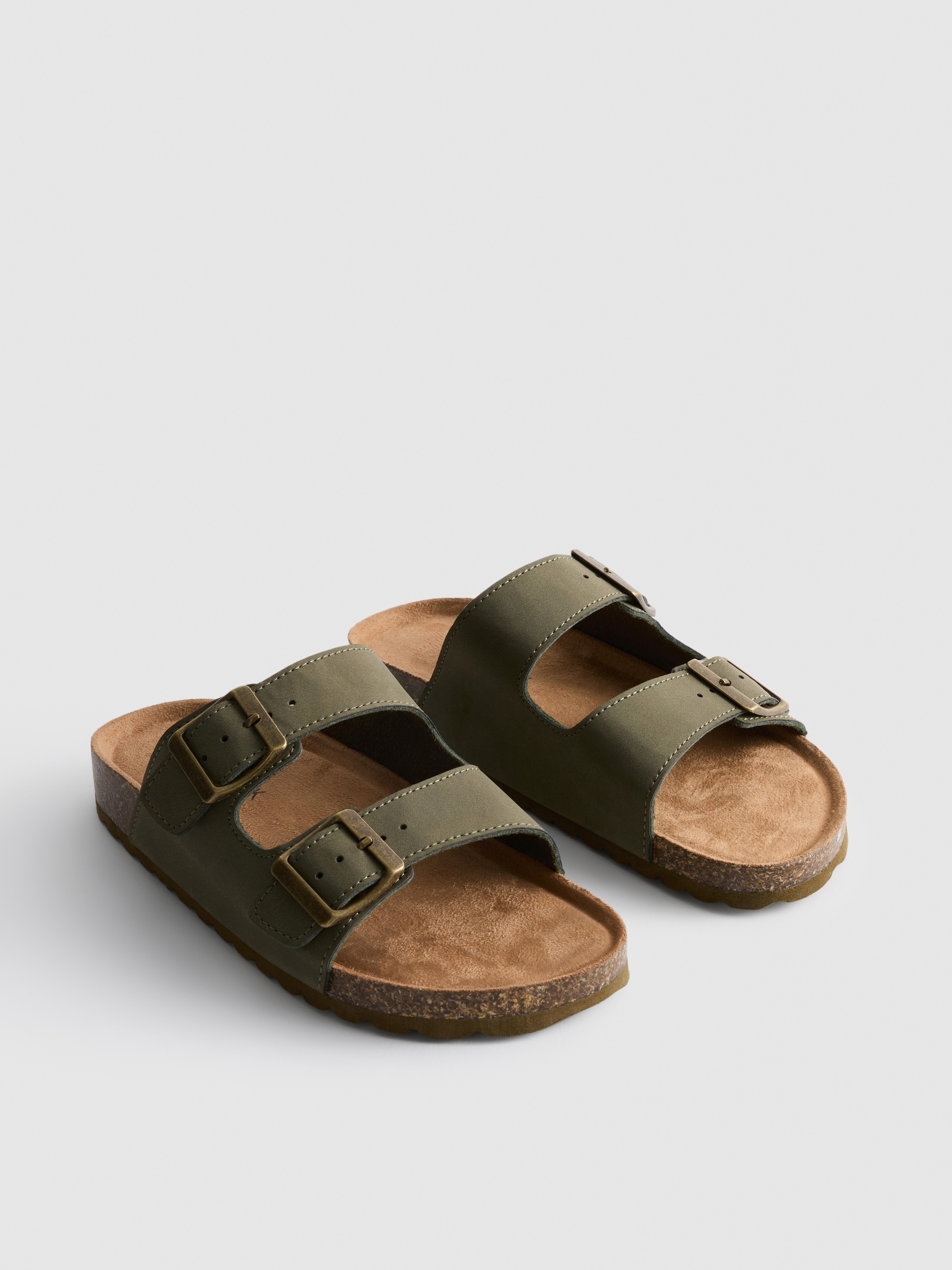 Double-Buckle Strap Sandals