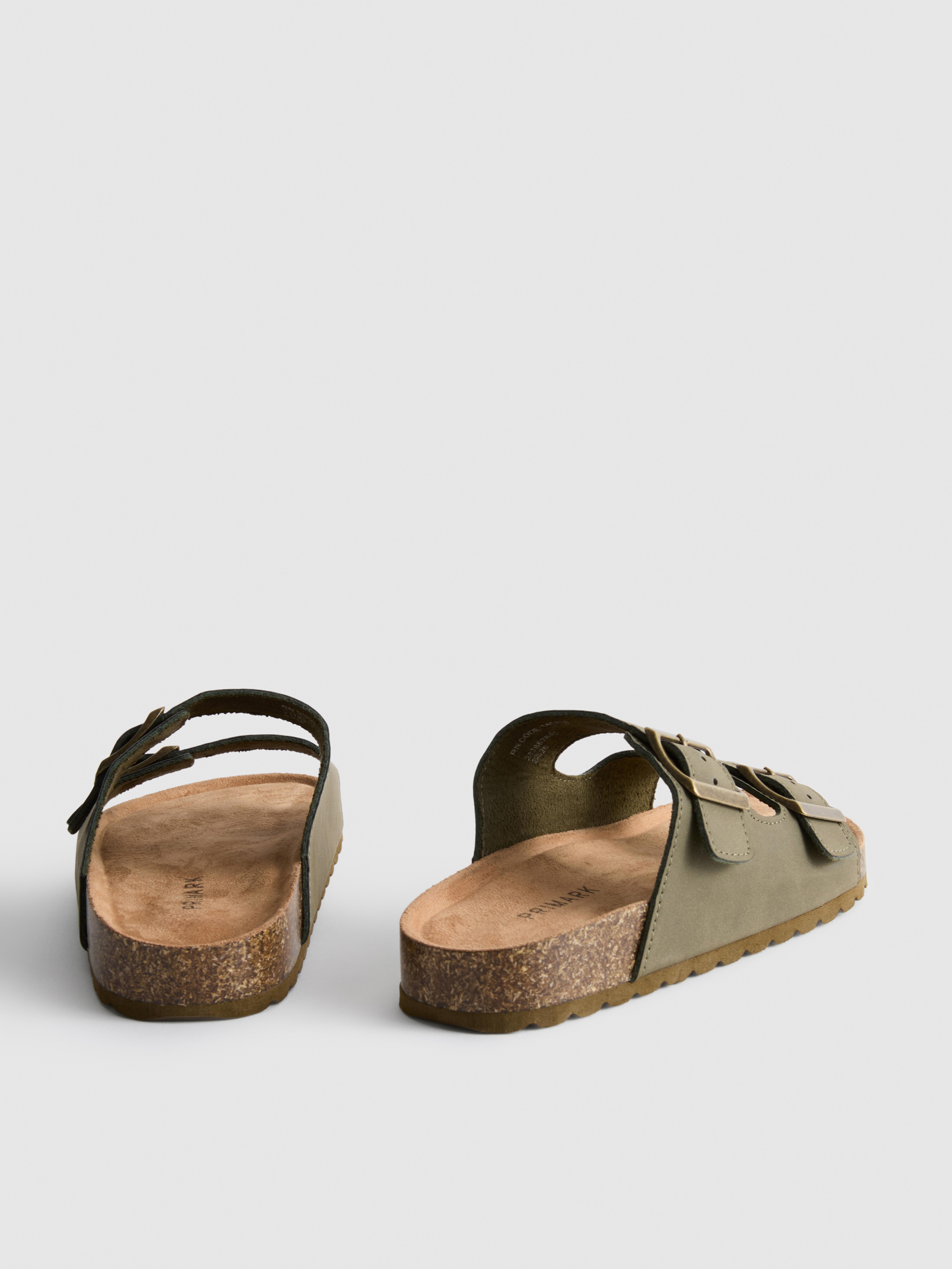 Double-Buckle Strap Sandals