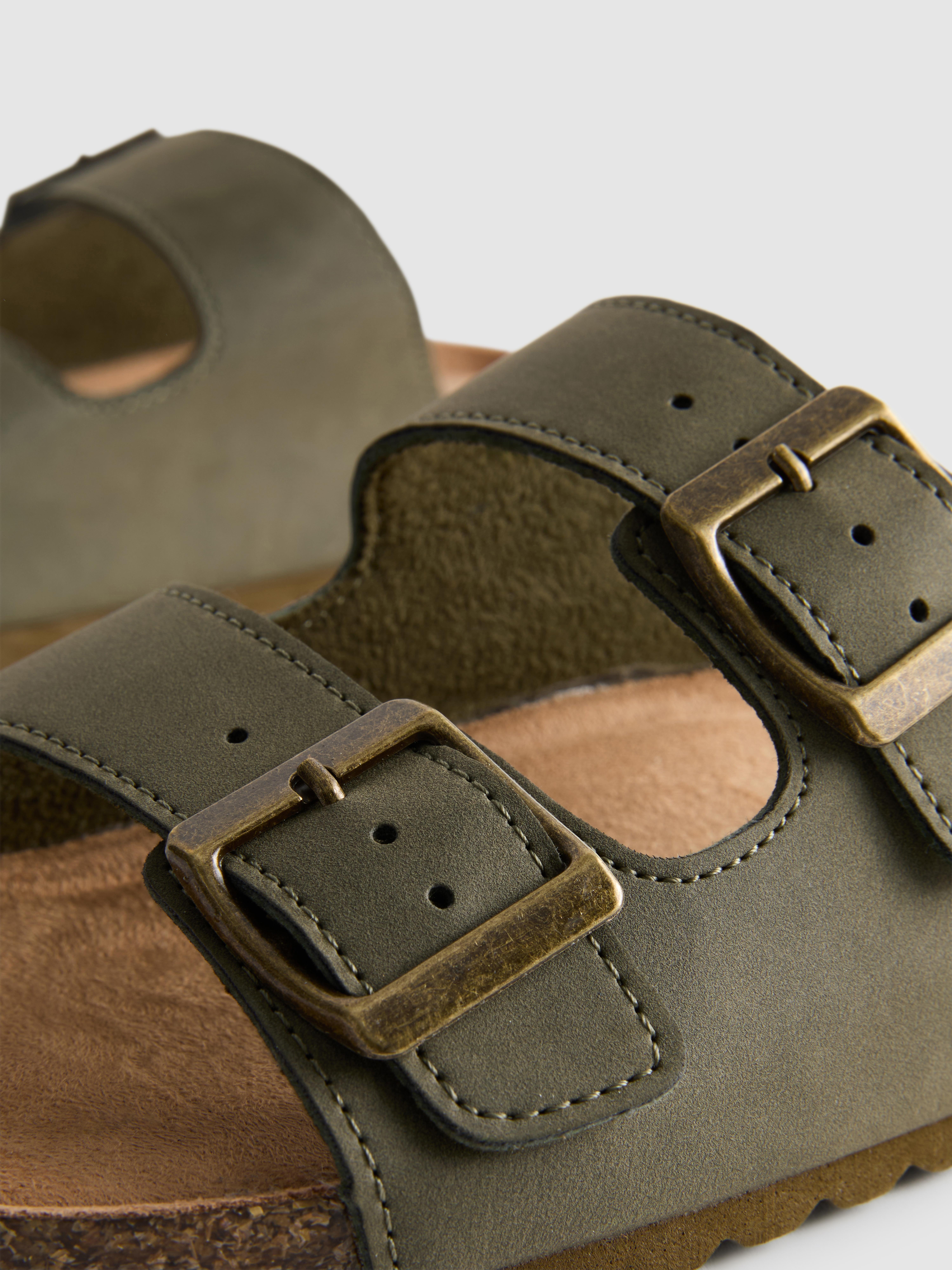 Double-Buckle Strap Sandals