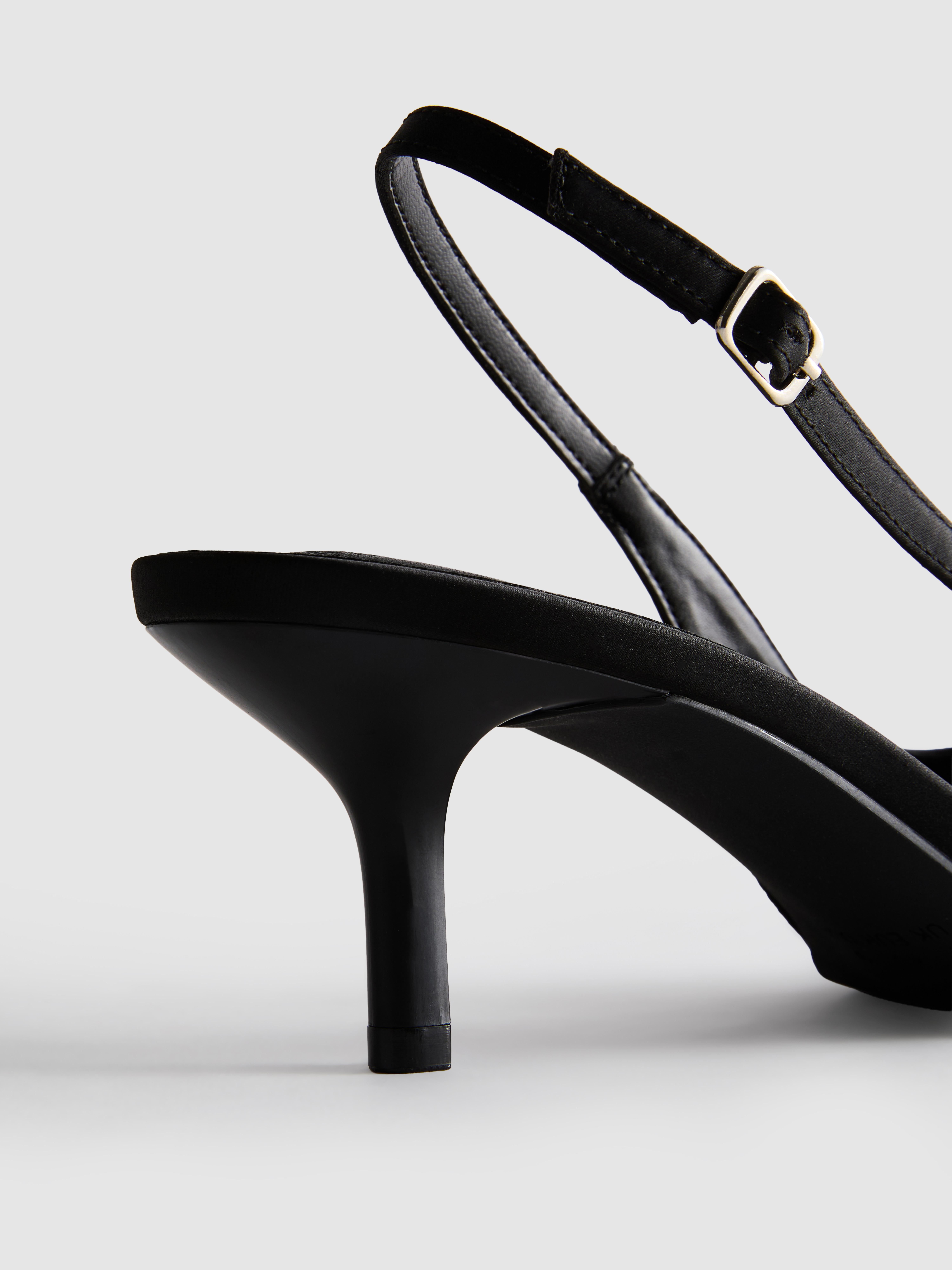 Embellished Slingback Kitten Heels