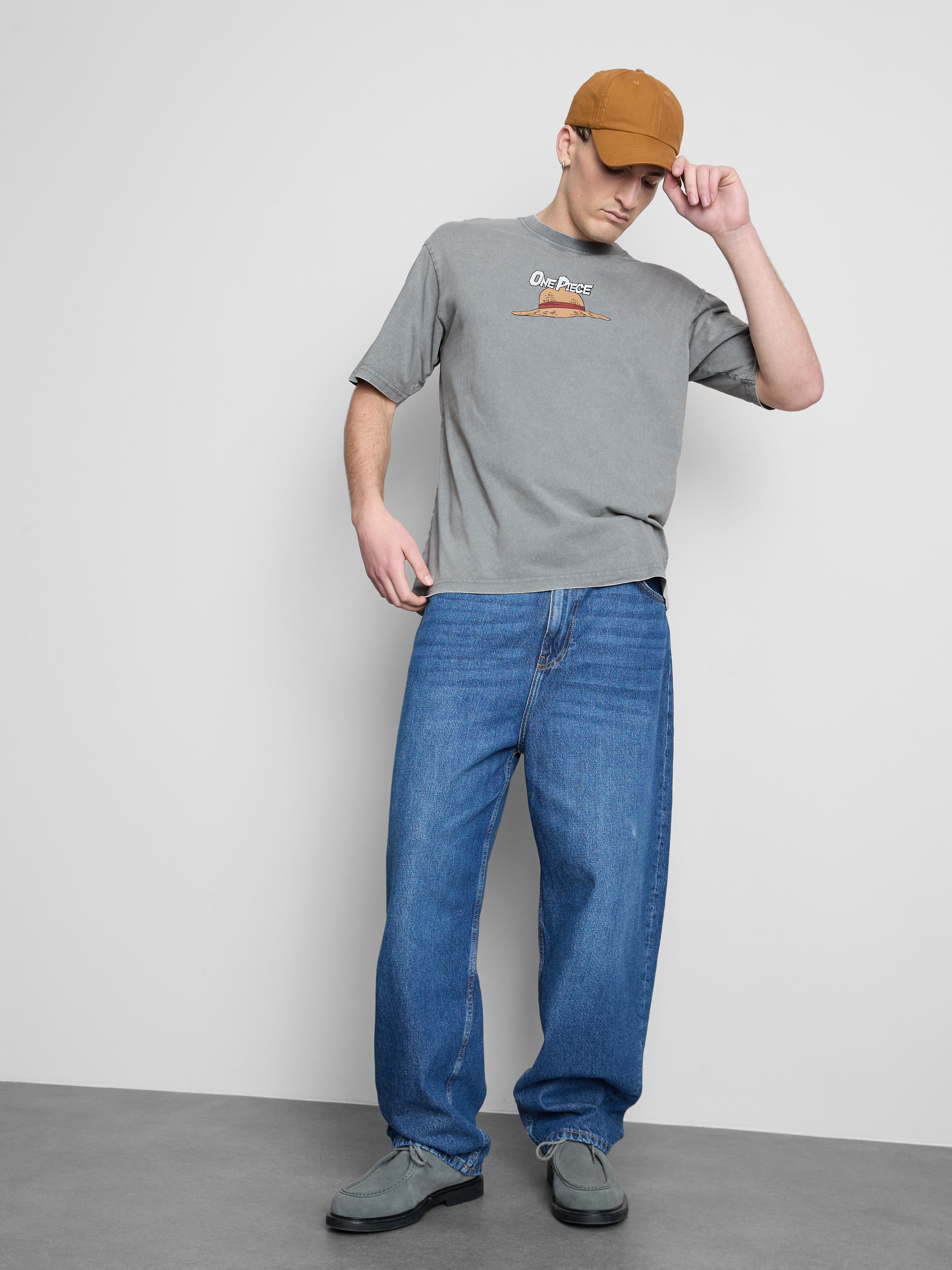 T-shirt z nadrukiem z motywem Luffy'ego z One Piece