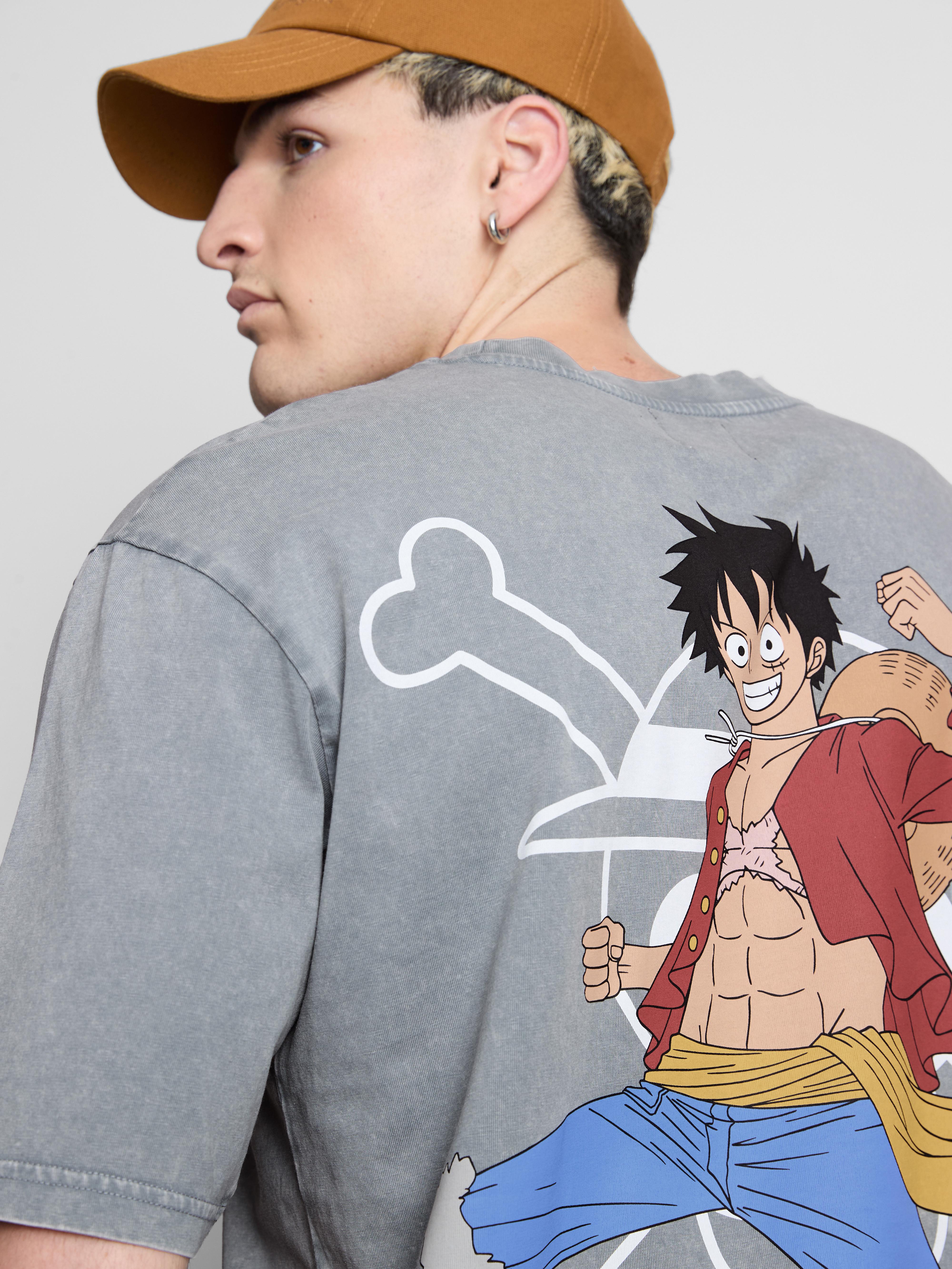 T-shirt délavé One Piece Luffy