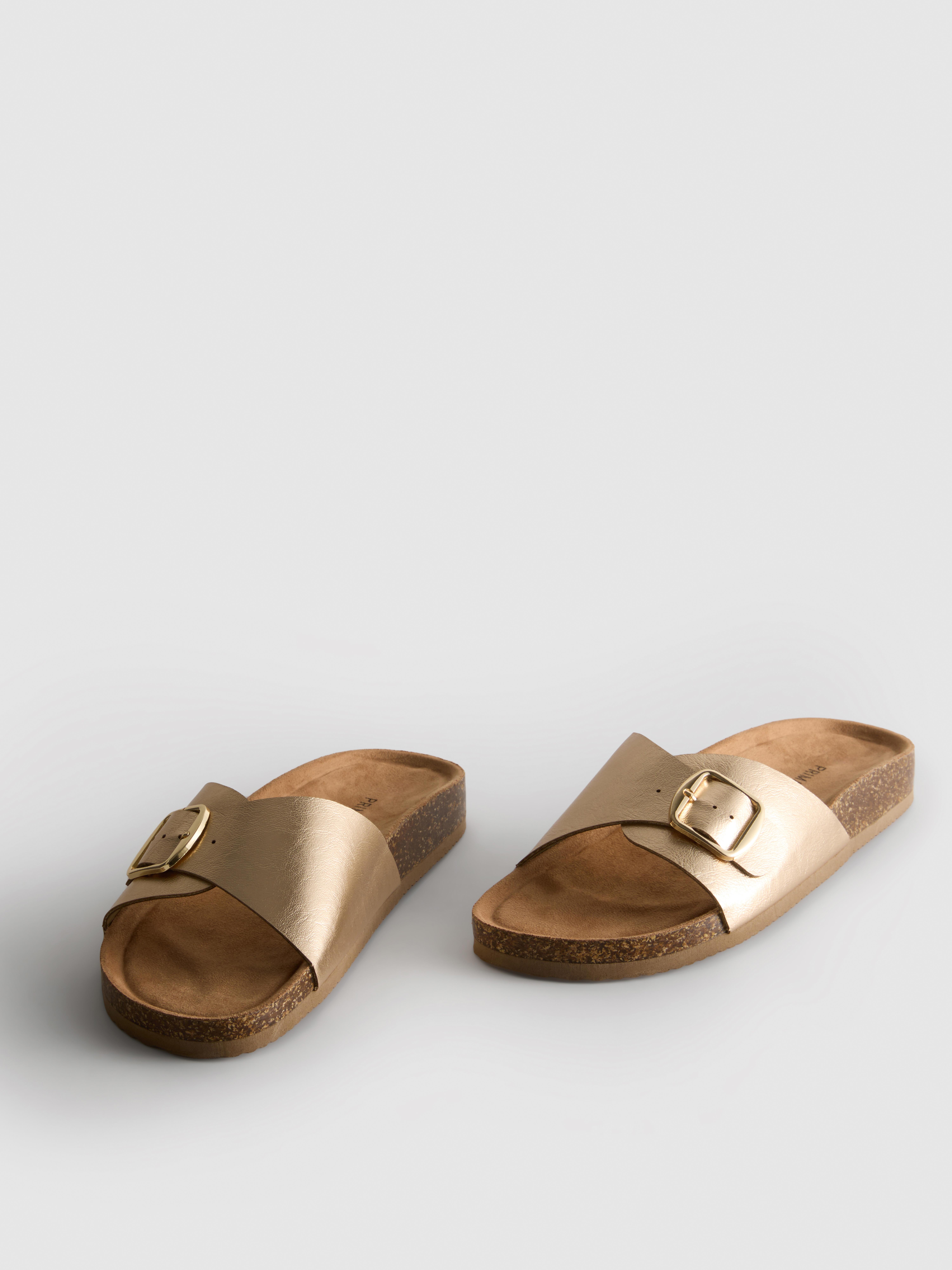 Buckle Strap Mule Sandals