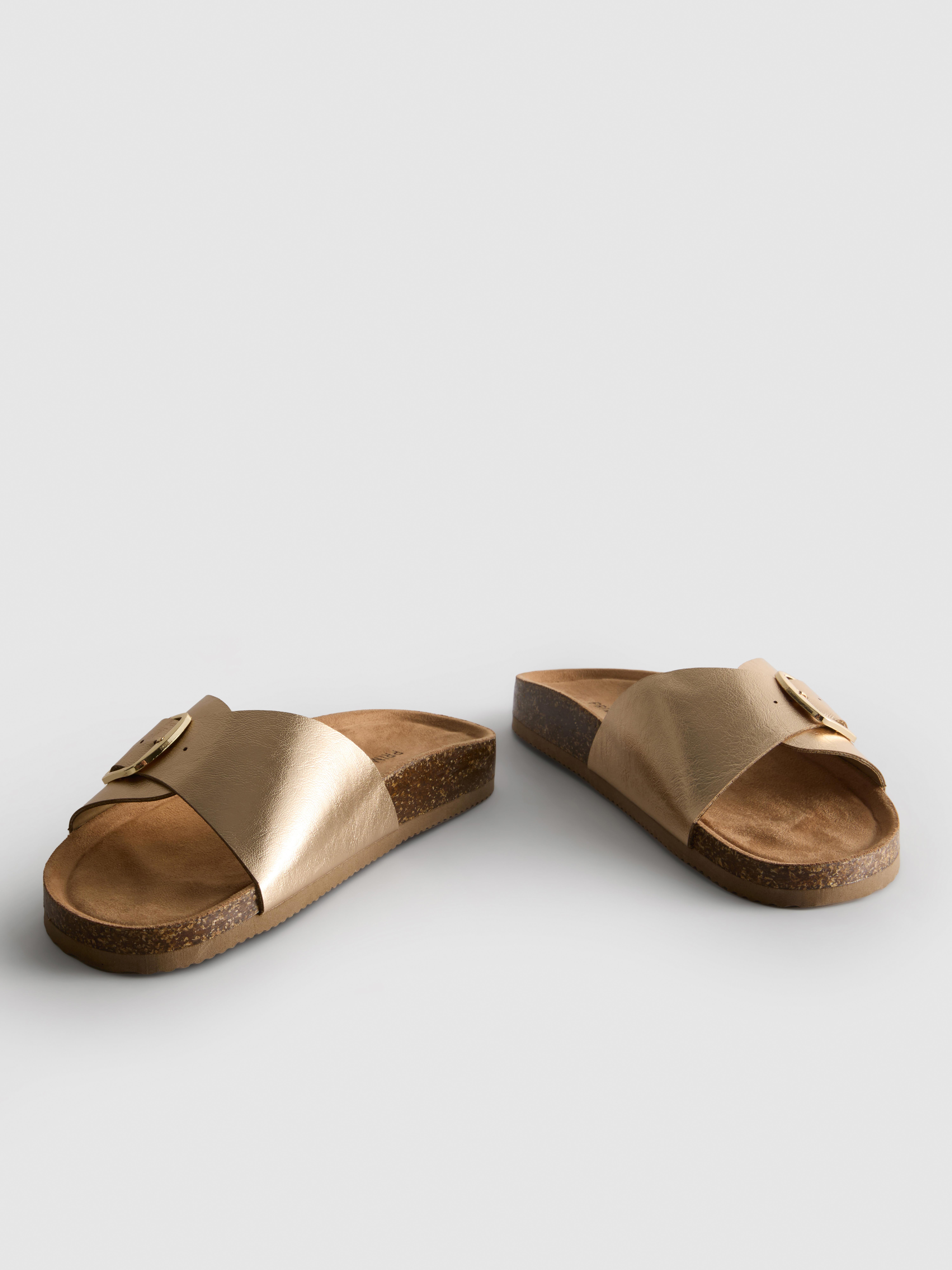 Buckle Strap Mule Sandals