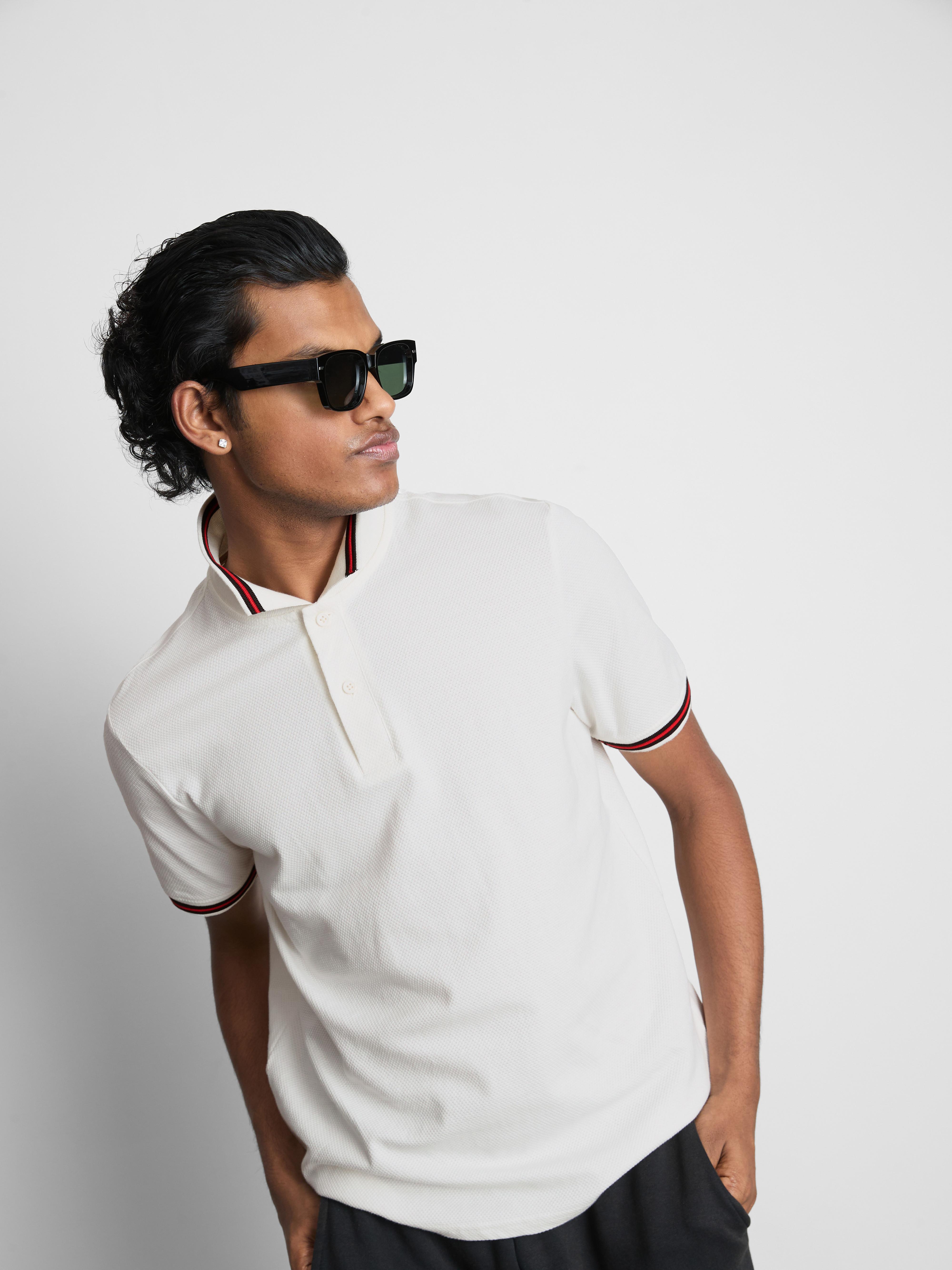 Honeycomb Texture Polo Shirt