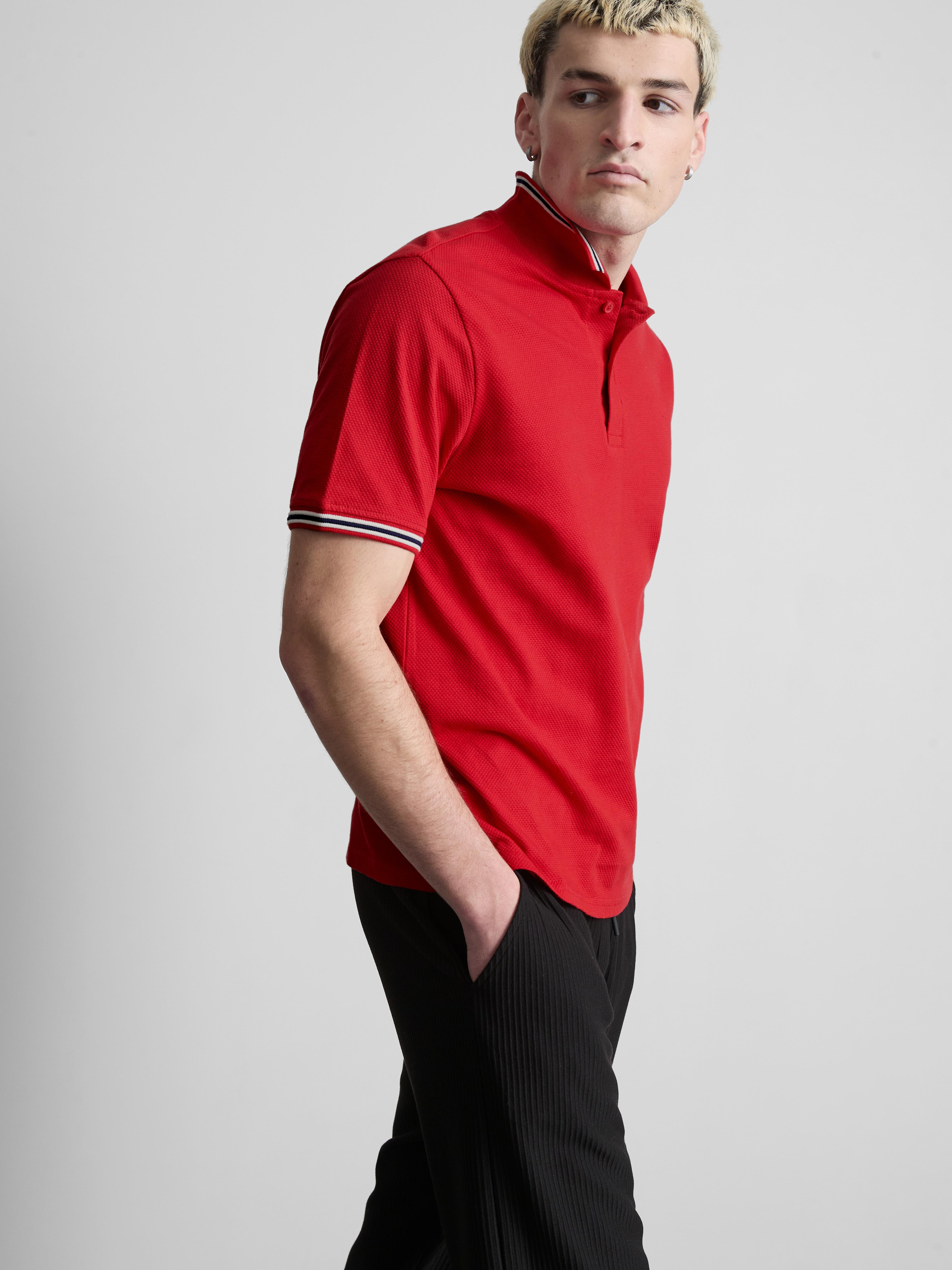 Honeycomb Texture Polo Shirt