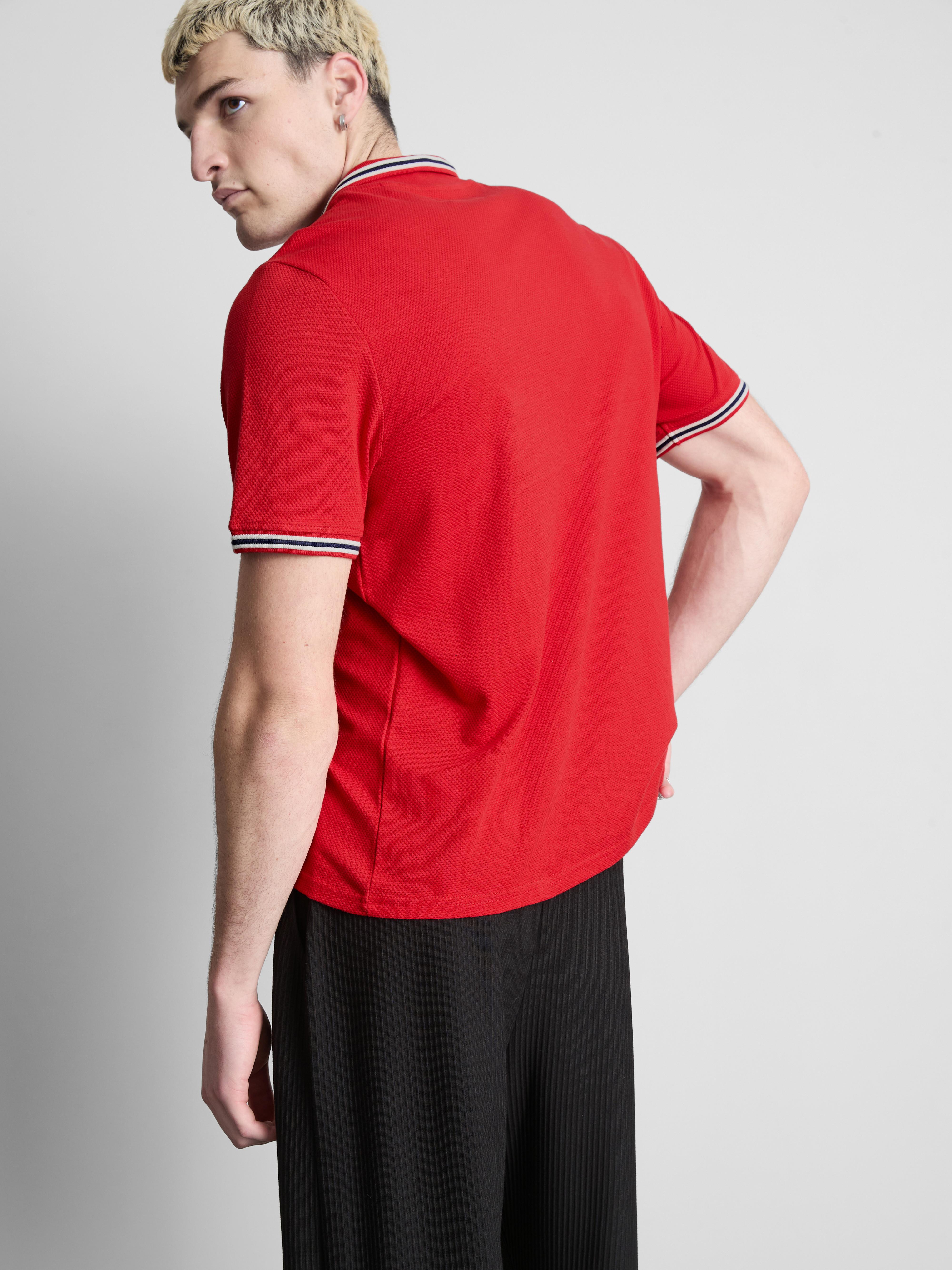 Honeycomb Texture Polo Shirt