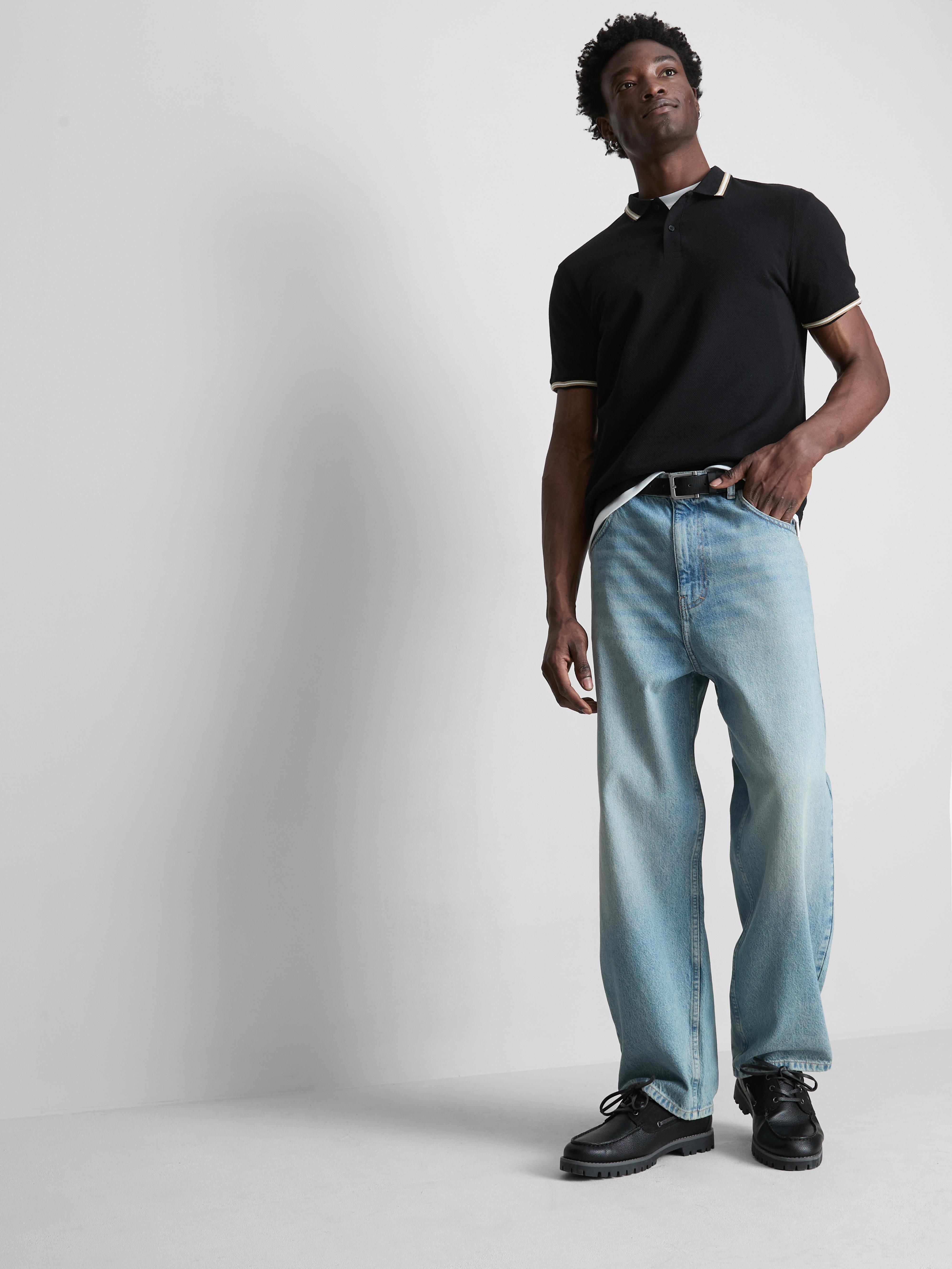 Polo majica s teksturo satja