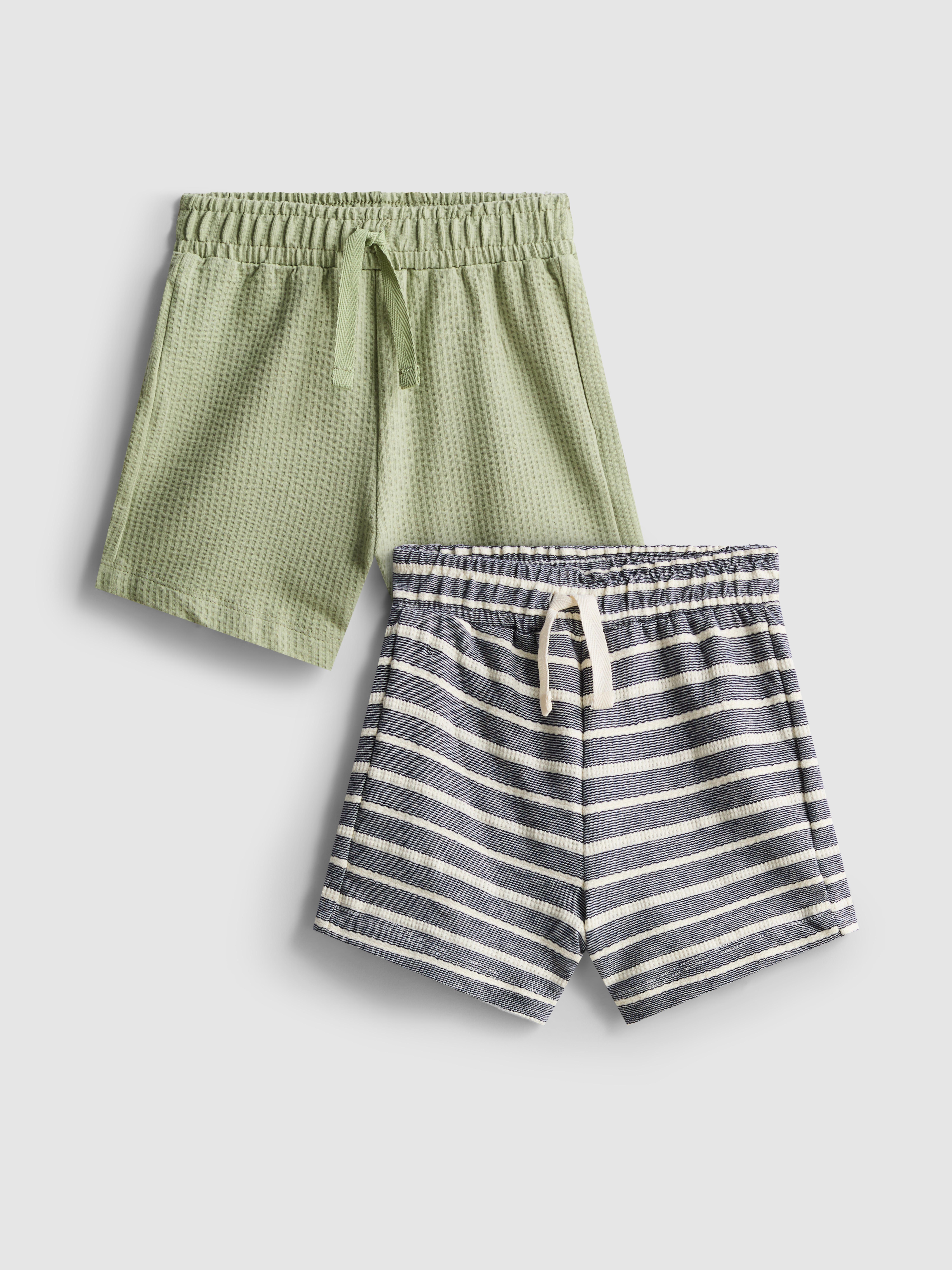 0–36 Monate | Strukturierte Shorts, 2er-Pack